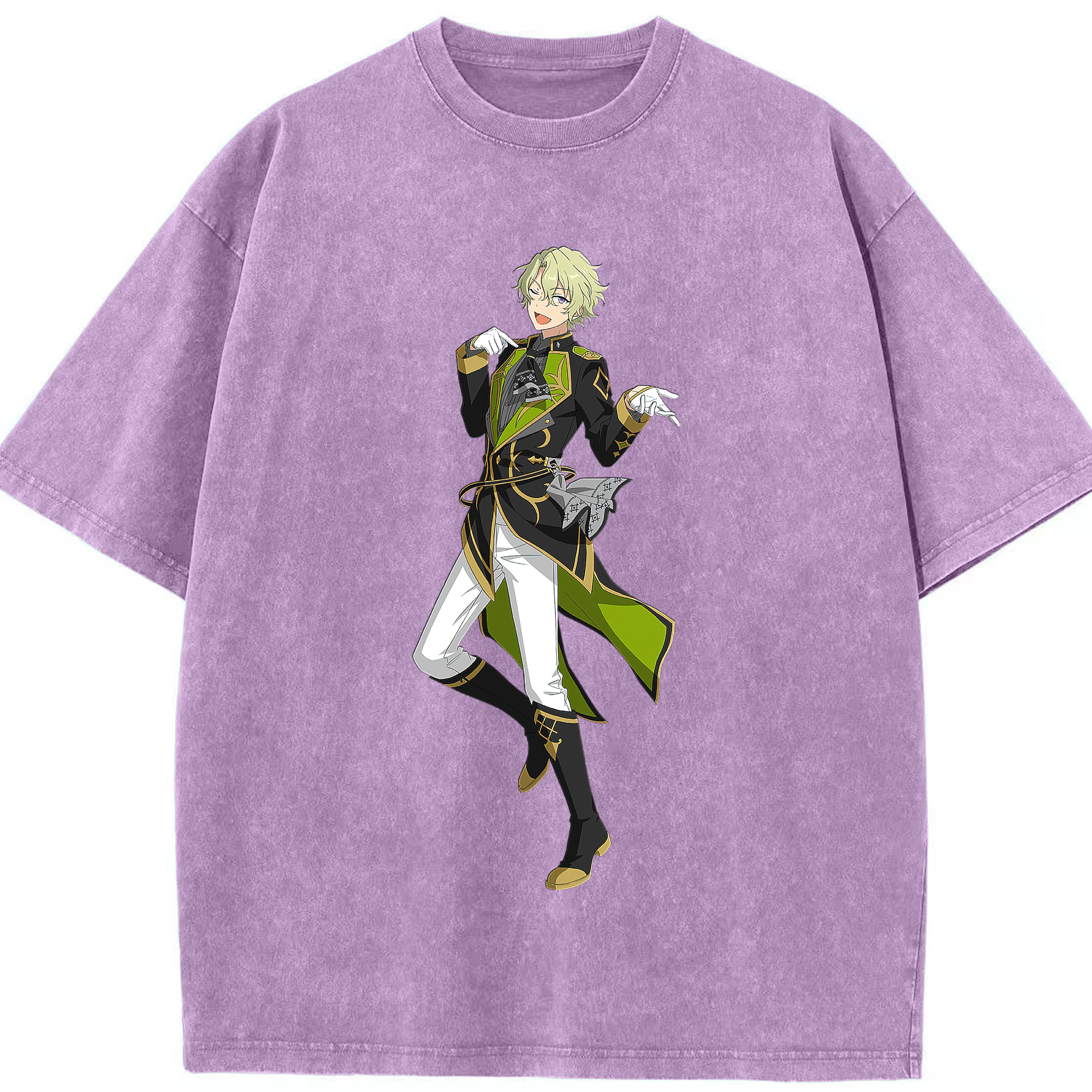（画像用） あんさんぶるスターズ! Ensemble Stars 綿100% ヴィンテージ風 半袖Tシャツ（フロントプリント）