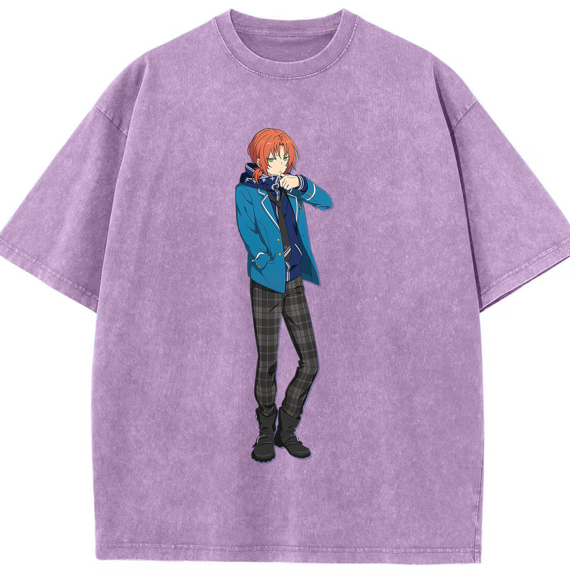 （画像用） あんさんぶるスターズ! Ensemble Stars 綿100% ヴィンテージ風 半袖Tシャツ（フロントプリント）