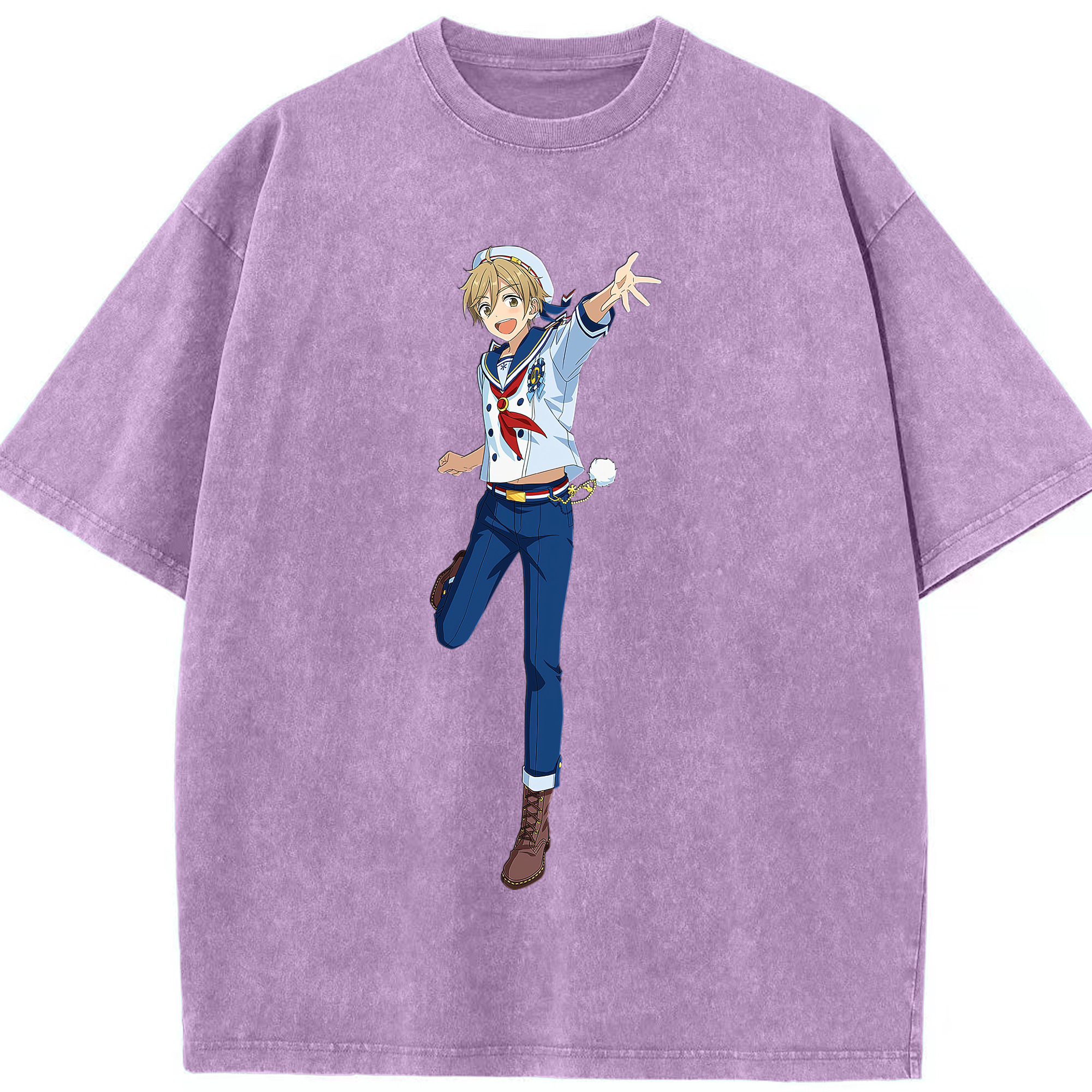 （画像用） あんさんぶるスターズ! Ensemble Stars 綿100% ヴィンテージ風 半袖Tシャツ（フロントプリント）