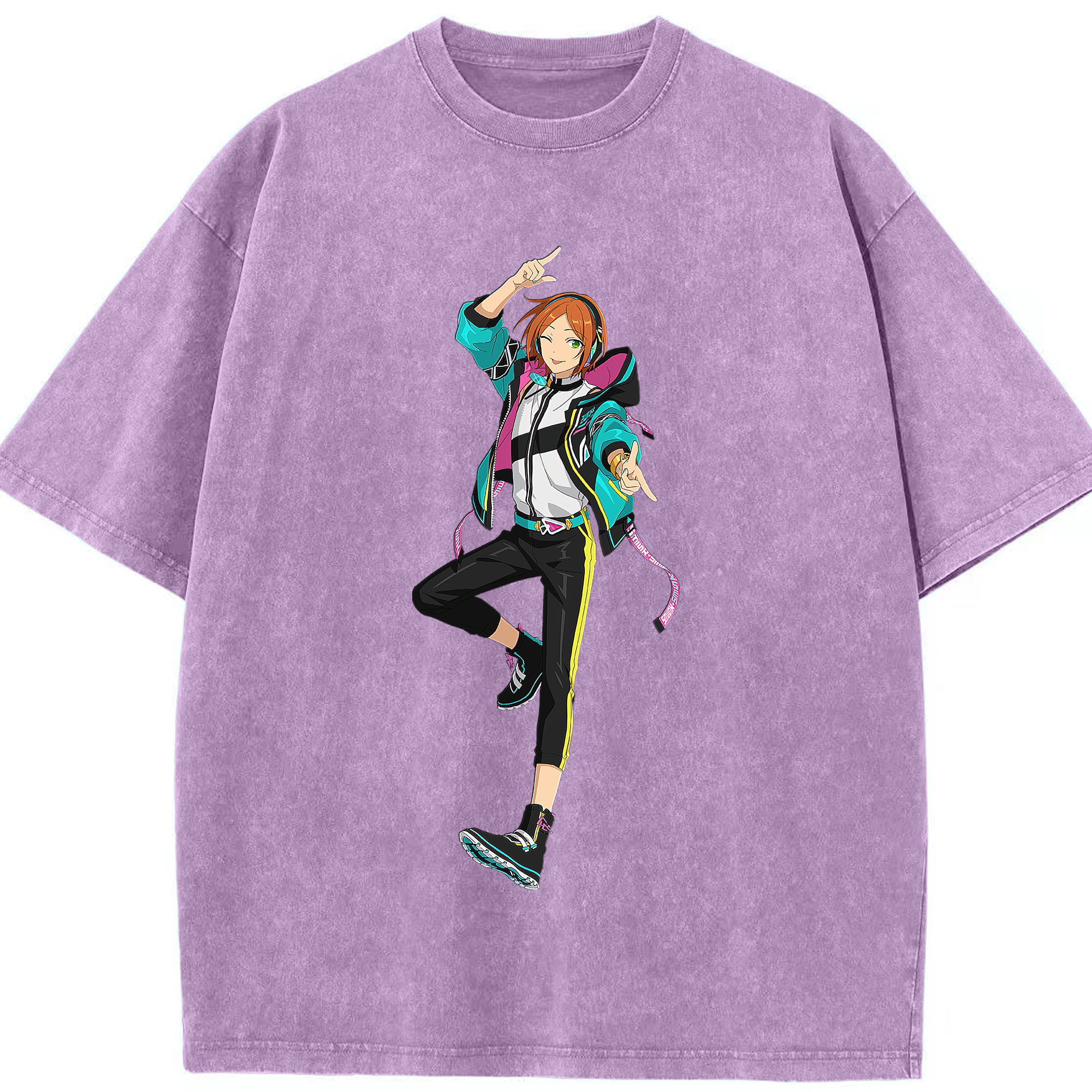 （画像用） あんさんぶるスターズ! Ensemble Stars 綿100% ヴィンテージ風 半袖Tシャツ（フロントプリント）
