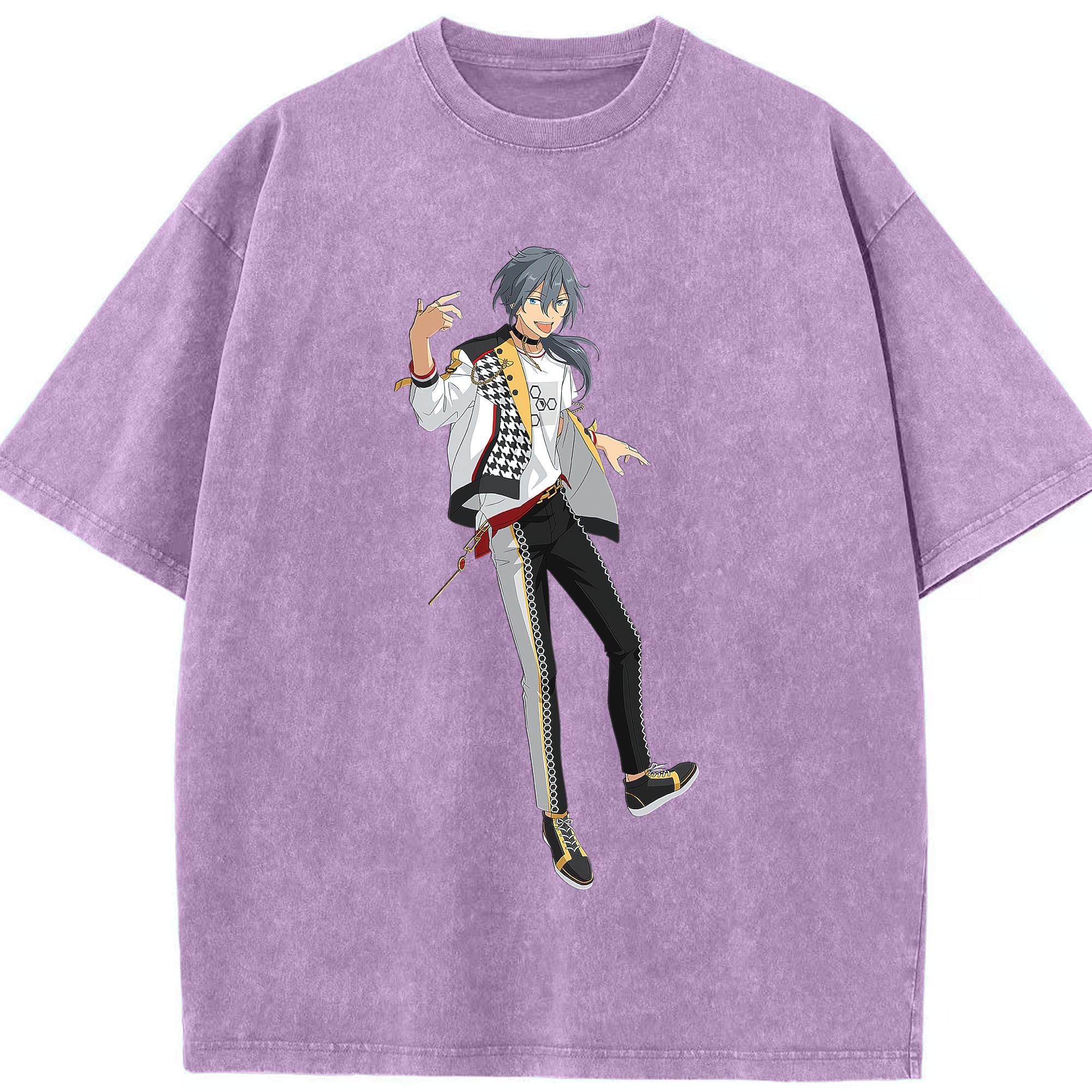 （画像用） あんさんぶるスターズ! Ensemble Stars 綿100% ヴィンテージ風 半袖Tシャツ（フロントプリント）