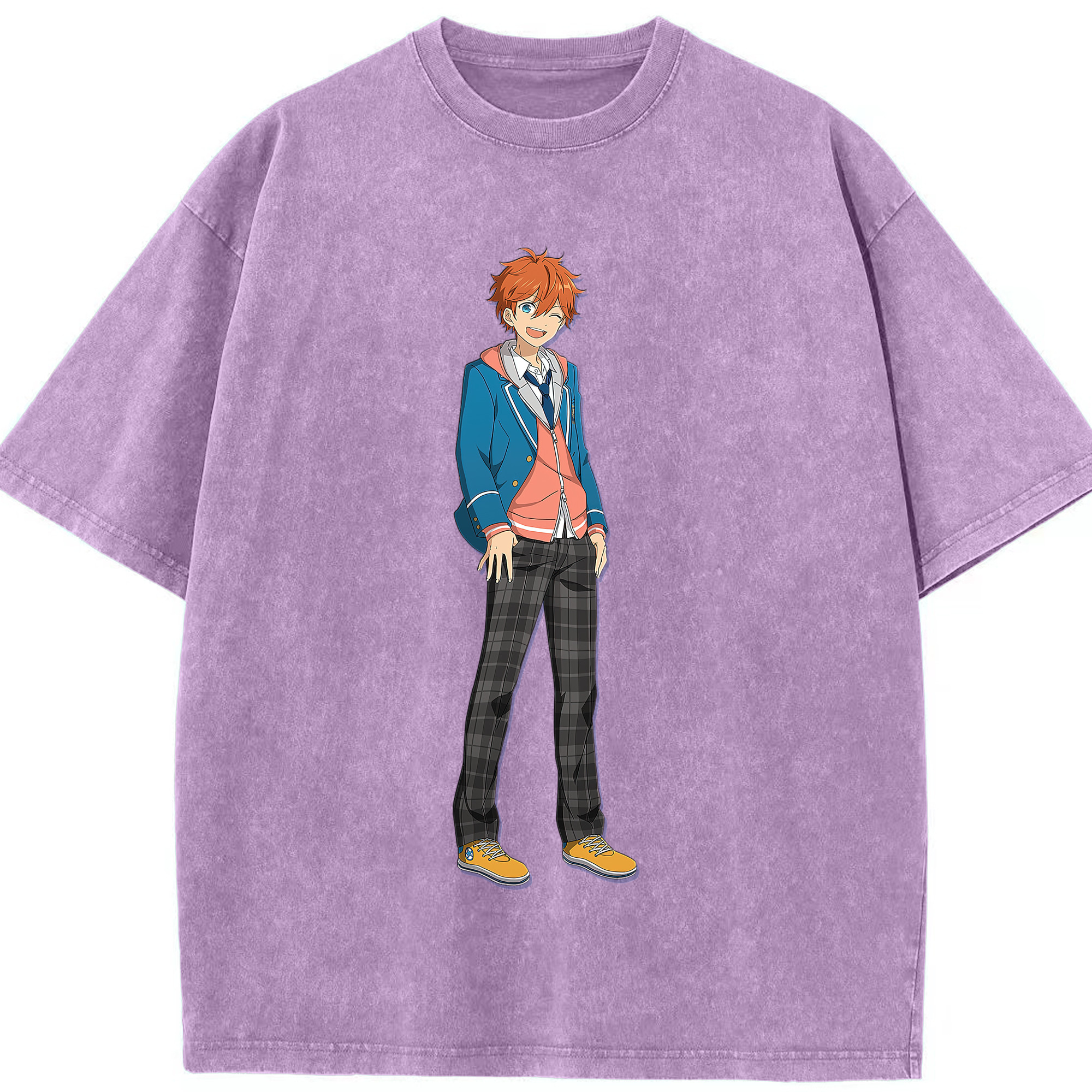 （画像用） あんさんぶるスターズ! Ensemble Stars 綿100% ヴィンテージ風 半袖Tシャツ（フロントプリント）
