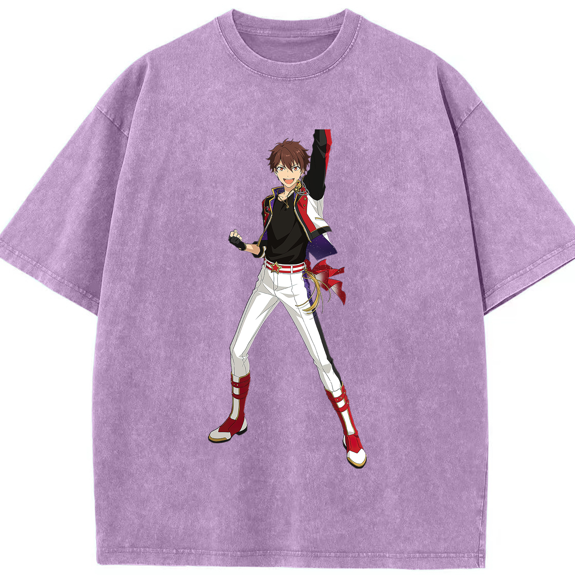 （画像用） あんさんぶるスターズ! Ensemble Stars 綿100% ヴィンテージ風 半袖Tシャツ（フロントプリント）