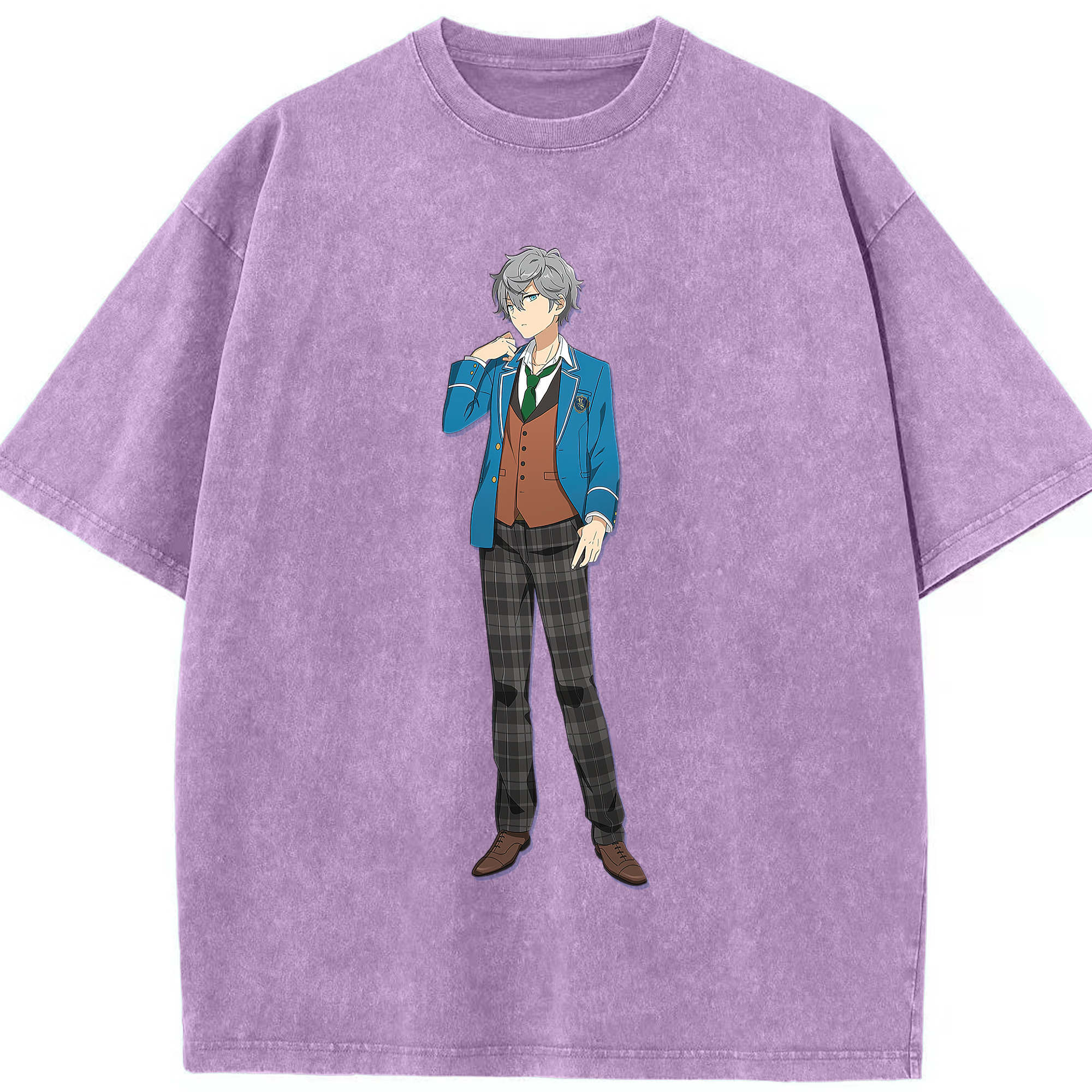 （画像用） あんさんぶるスターズ! Ensemble Stars 綿100% ヴィンテージ風 半袖Tシャツ（フロントプリント）
