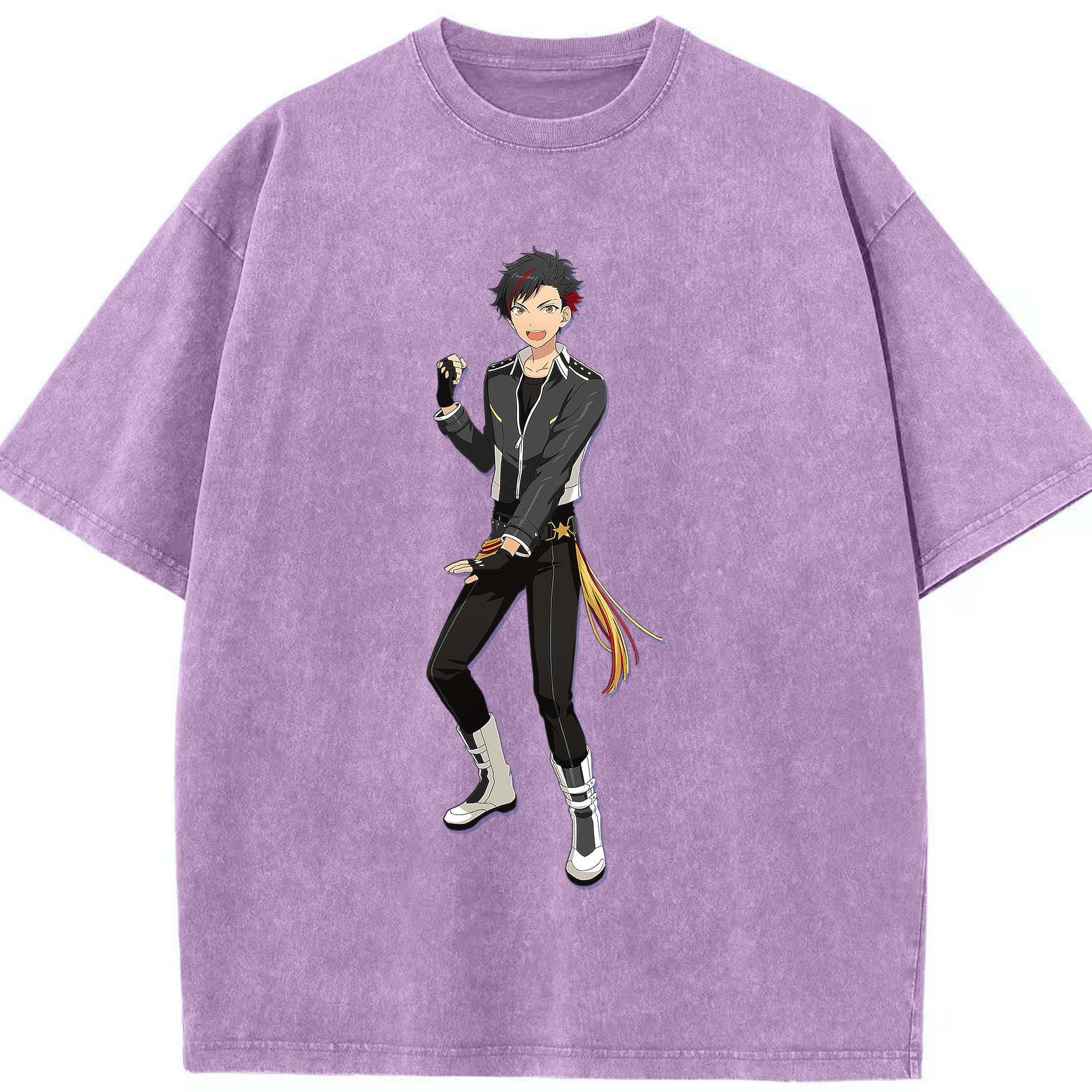 （画像用） あんさんぶるスターズ! Ensemble Stars 綿100% ヴィンテージ風 半袖Tシャツ（フロントプリント）