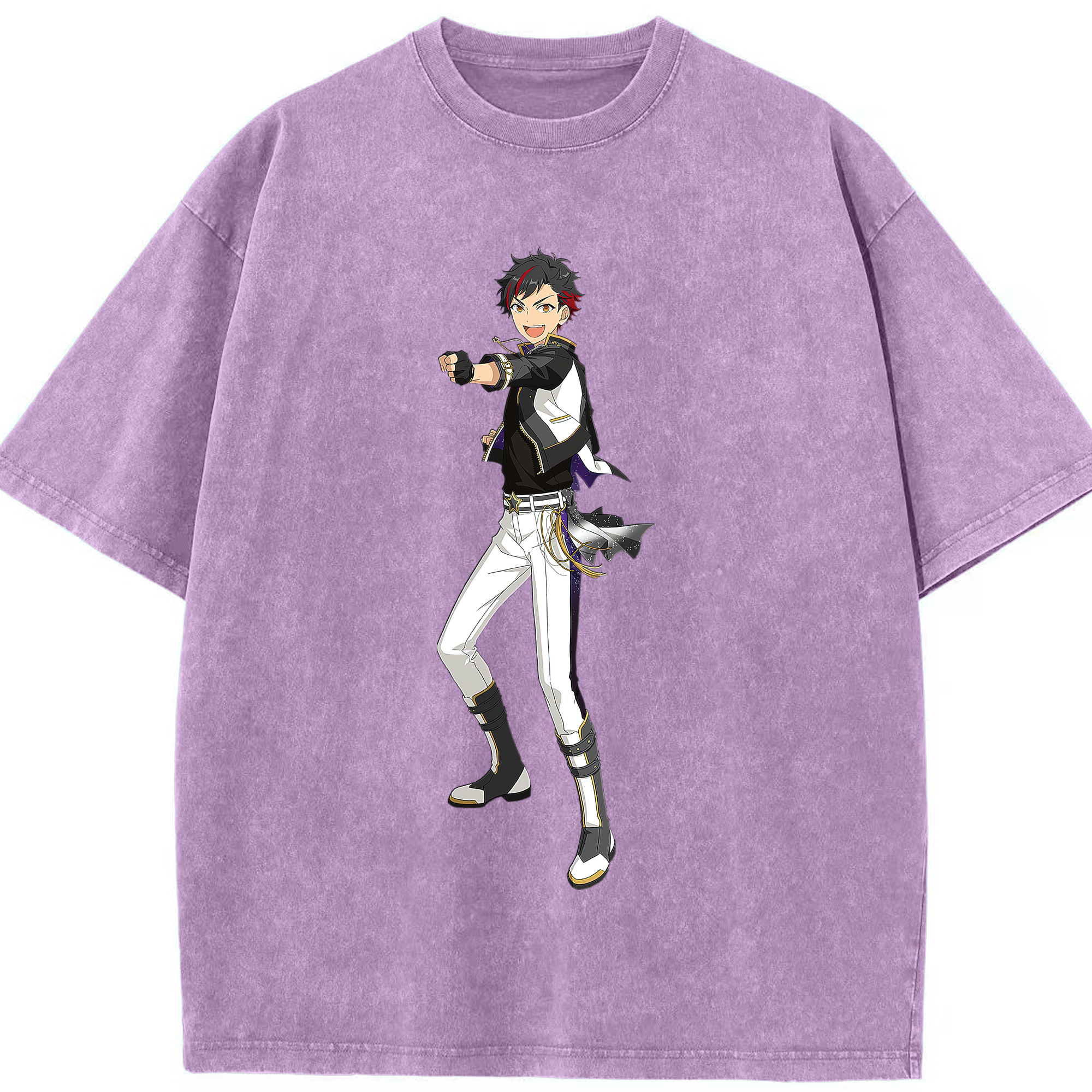 （画像用） あんさんぶるスターズ! Ensemble Stars 綿100% ヴィンテージ風 半袖Tシャツ（フロントプリント）