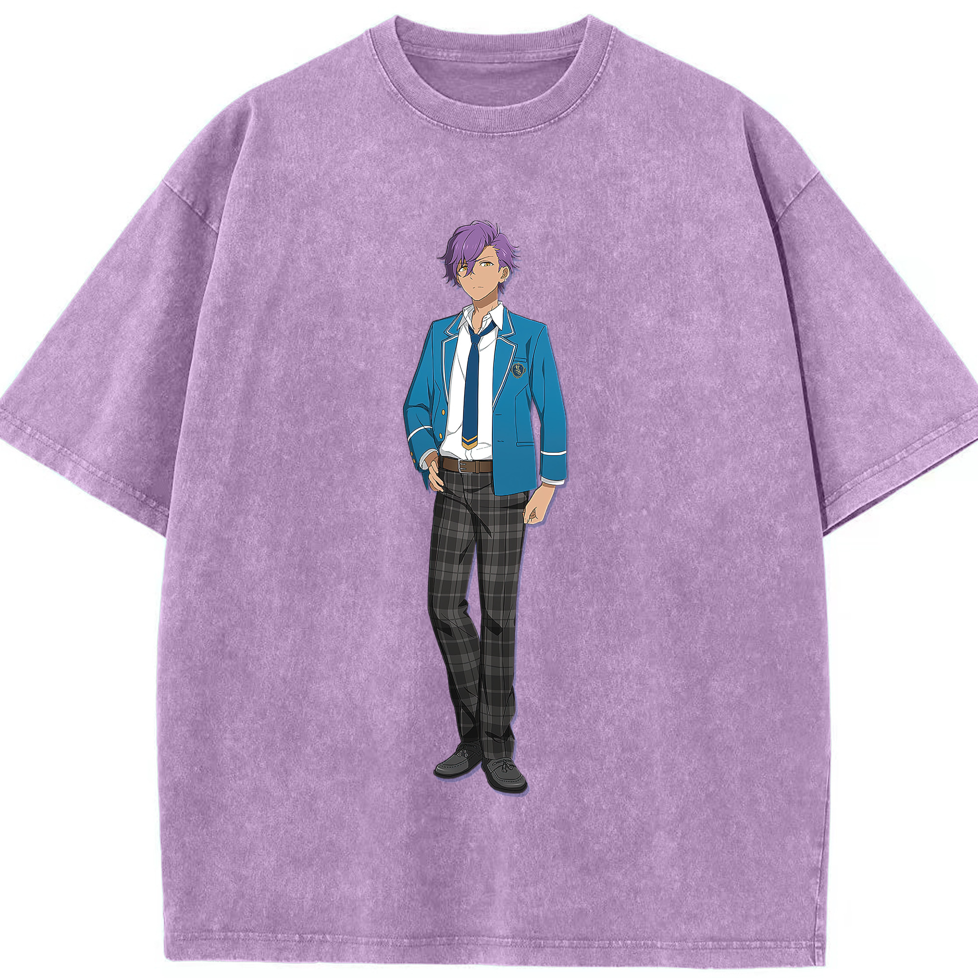 （画像用） あんさんぶるスターズ! Ensemble Stars 綿100% ヴィンテージ風 半袖Tシャツ（フロントプリント）
