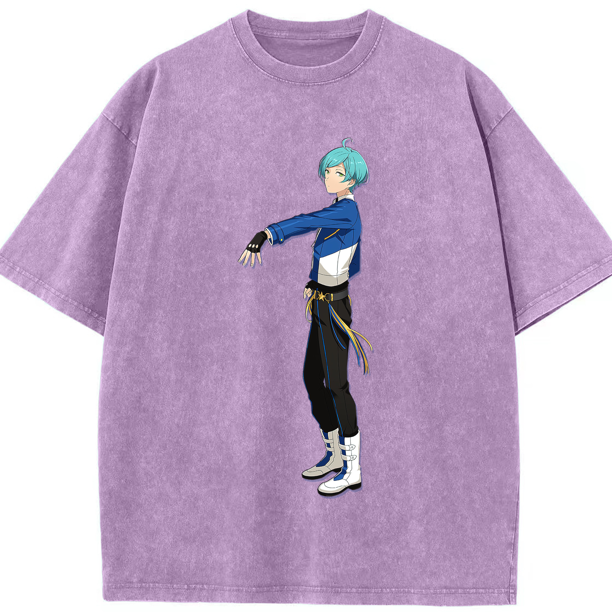 （画像用） あんさんぶるスターズ! Ensemble Stars 綿100% ヴィンテージ風 半袖Tシャツ（フロントプリント）