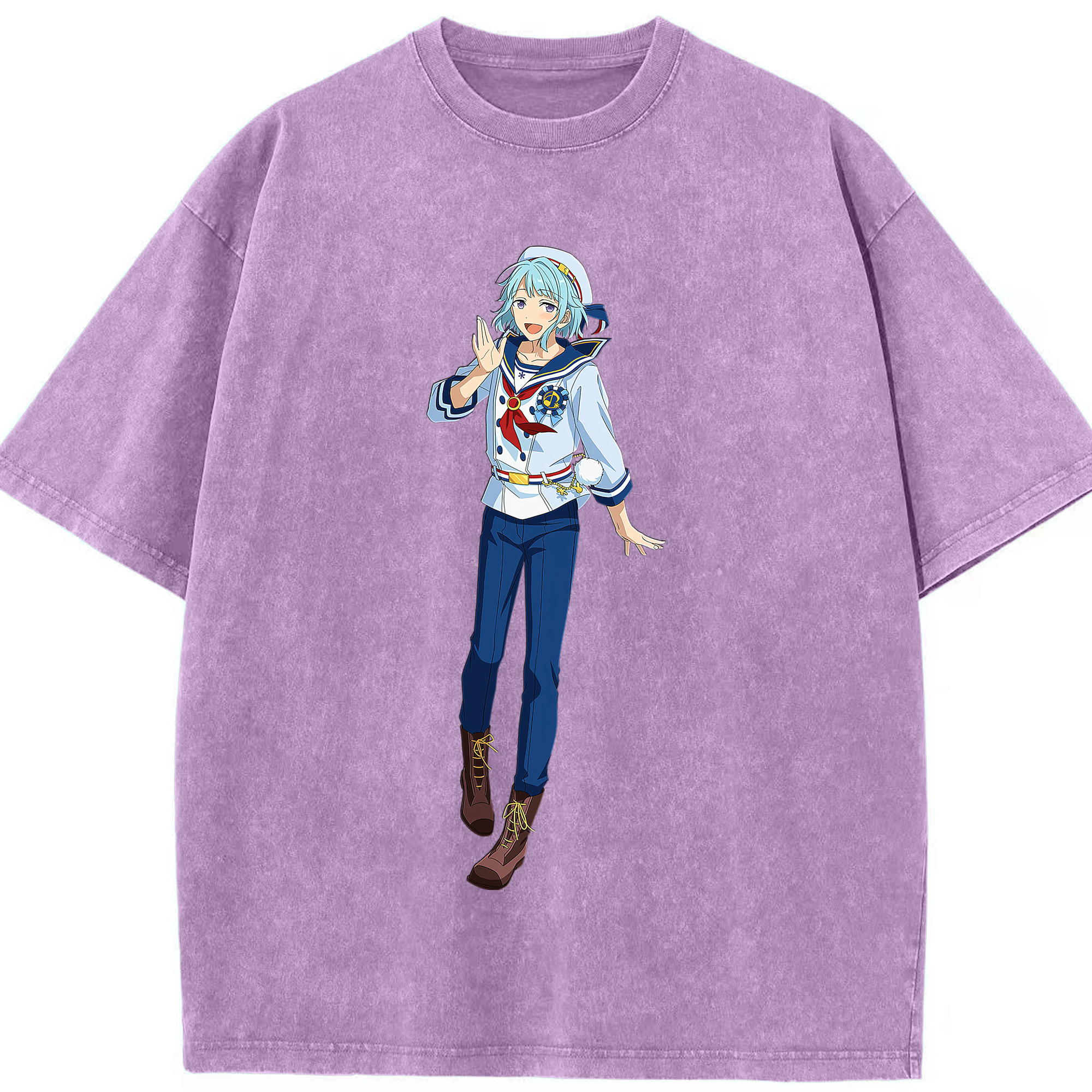 （画像用） あんさんぶるスターズ! Ensemble Stars 綿100% ヴィンテージ風 半袖Tシャツ（フロントプリント）