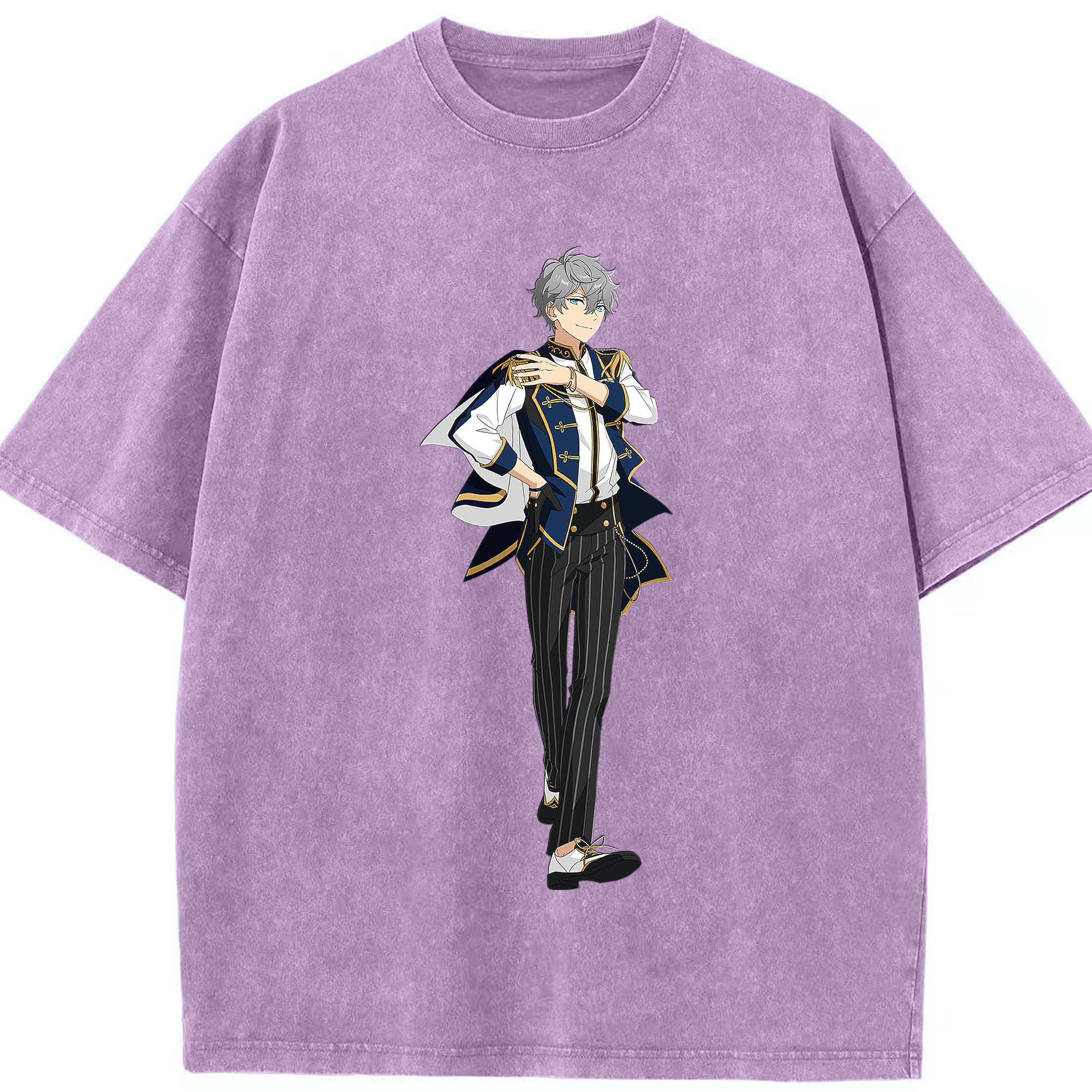 （画像用） あんさんぶるスターズ! Ensemble Stars 綿100% ヴィンテージ風 半袖Tシャツ（フロントプリント）