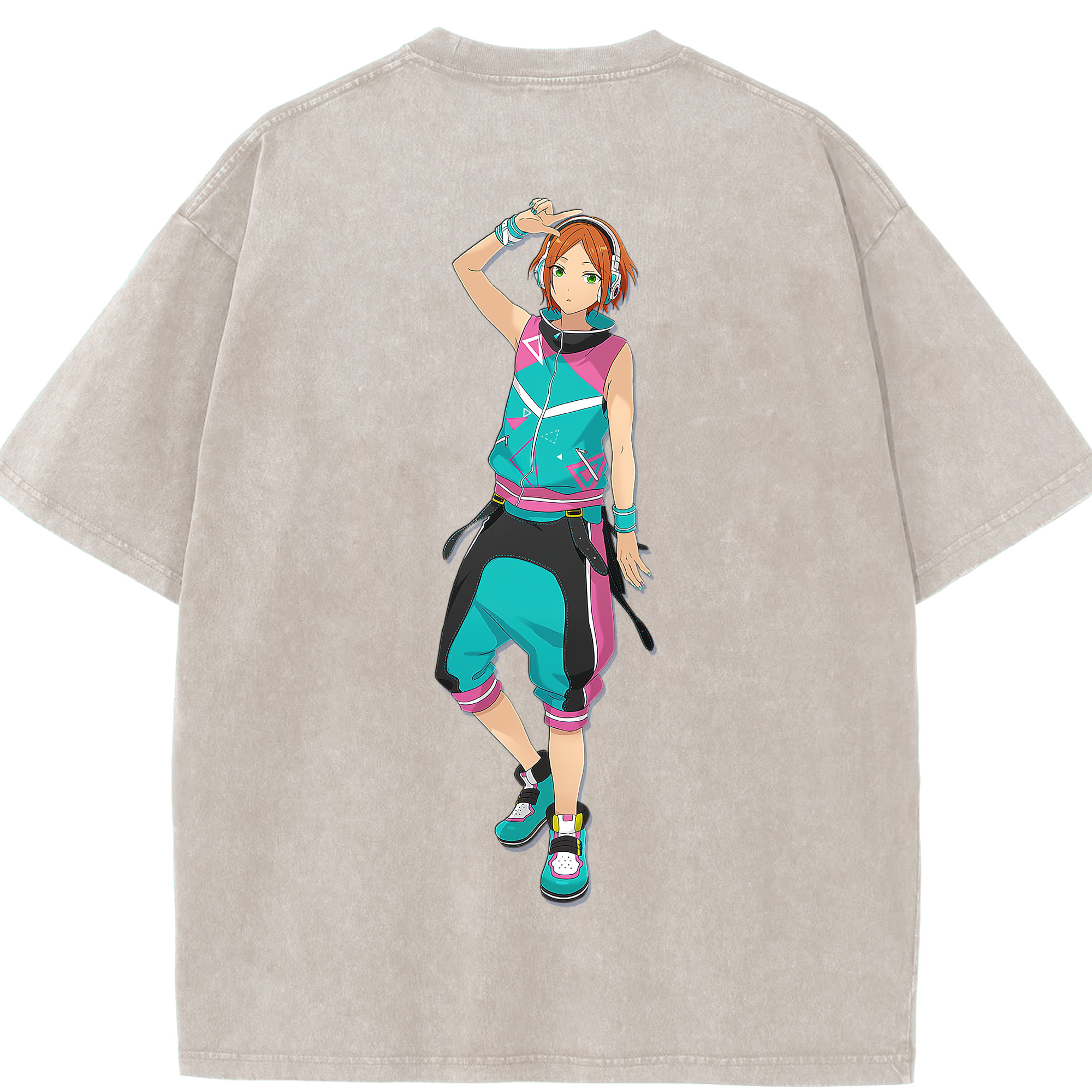 （画像用） あんさんぶるスターズ! Ensemble Stars 綿100% ヴィンテージ風 半袖Tシャツ（背面プリント）