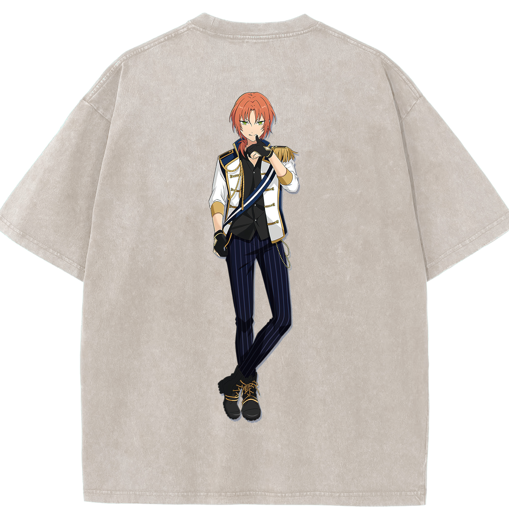 （画像用） あんさんぶるスターズ! Ensemble Stars 綿100% ヴィンテージ風 半袖Tシャツ（背面プリント）