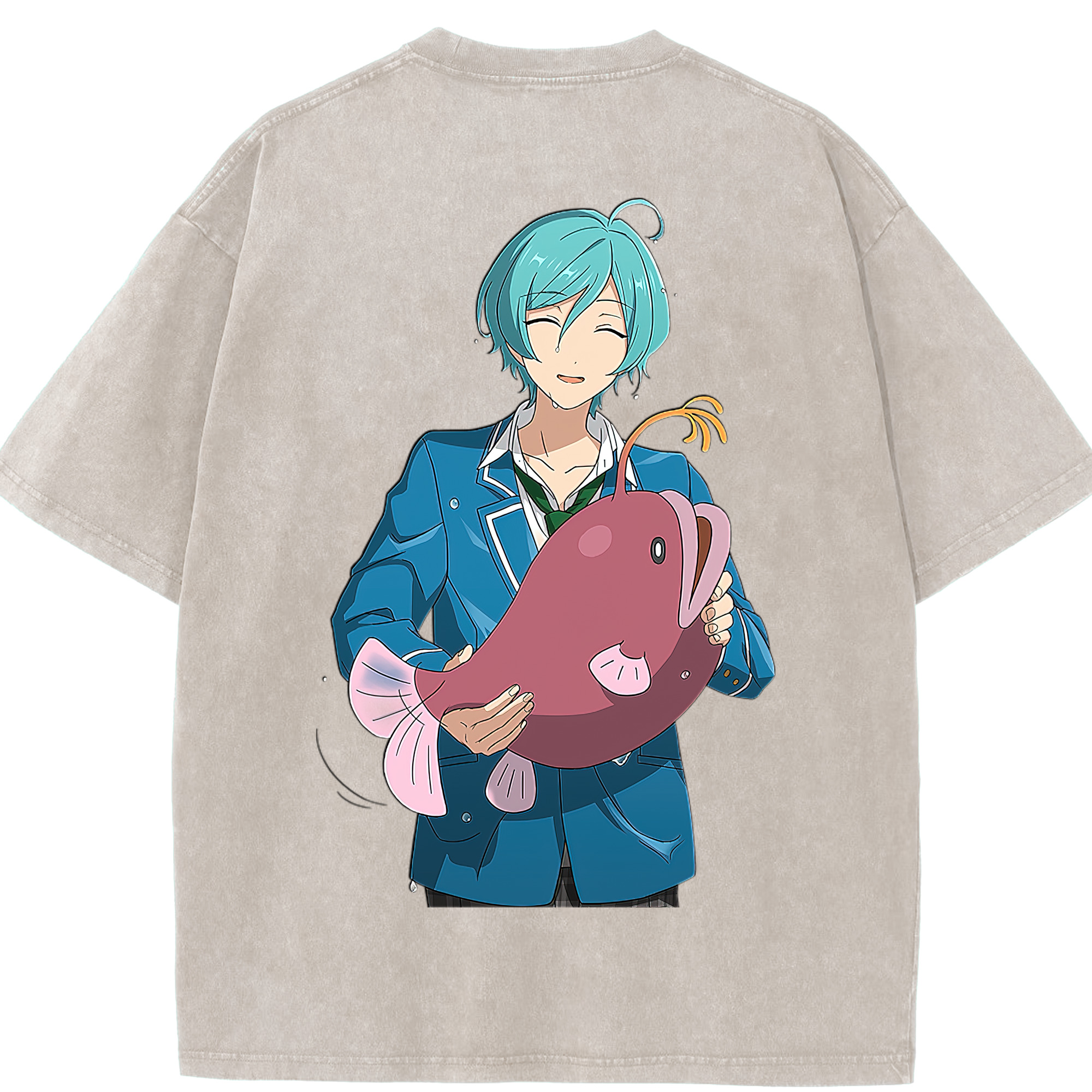 （画像用） あんさんぶるスターズ! Ensemble Stars 綿100% ヴィンテージ風 半袖Tシャツ（背面プリント）