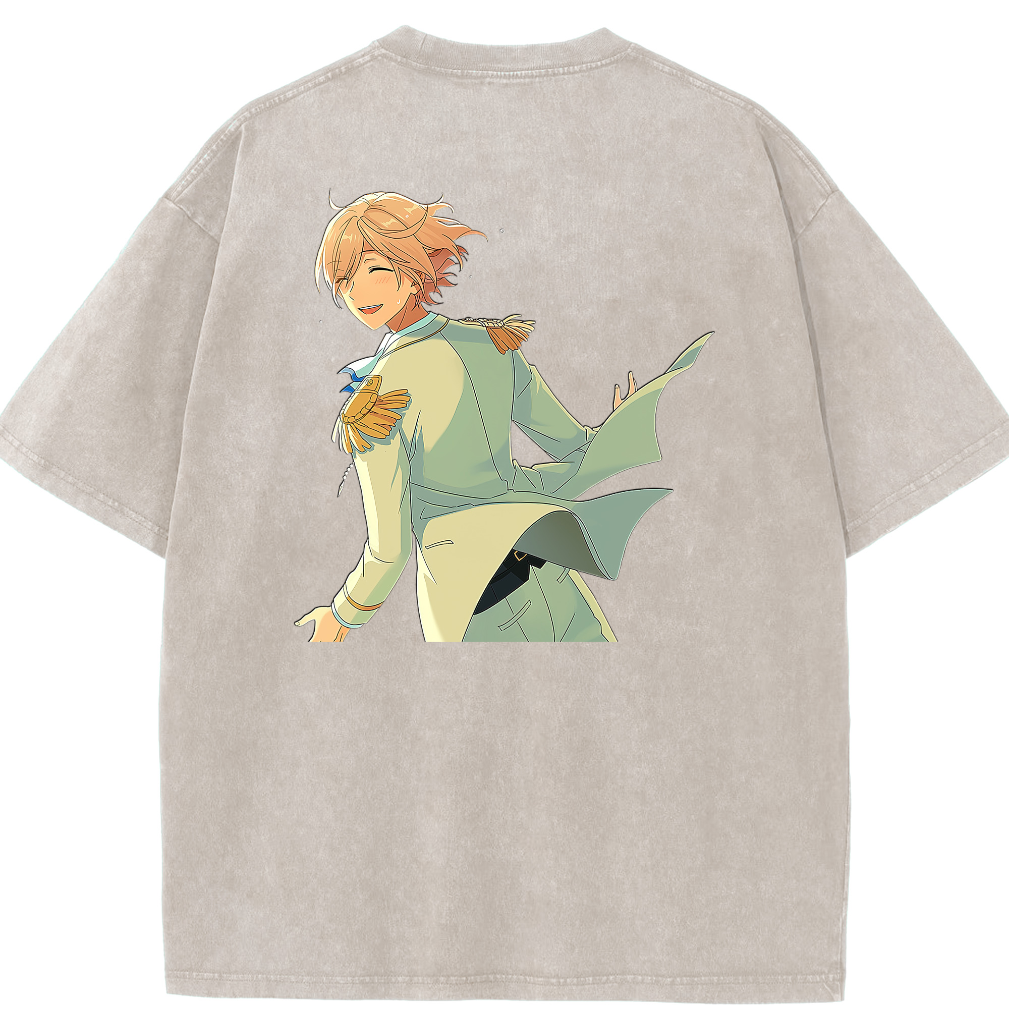 （画像用） あんさんぶるスターズ! Ensemble Stars 綿100% ヴィンテージ風 半袖Tシャツ（背面プリント）