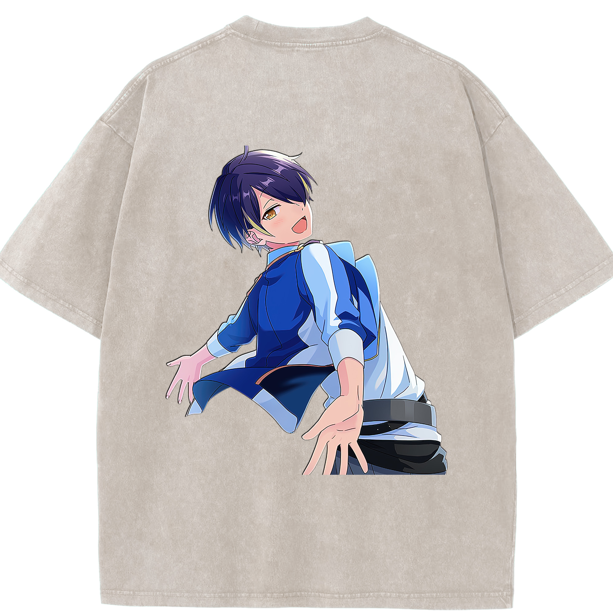 （画像用） あんさんぶるスターズ! Ensemble Stars 綿100% ヴィンテージ風 半袖Tシャツ（背面プリント）