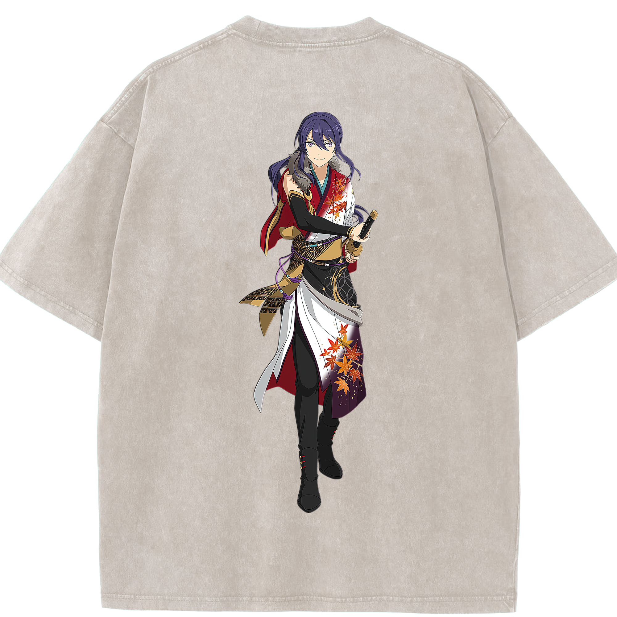 （画像用） あんさんぶるスターズ! Ensemble Stars 綿100% ヴィンテージ風 半袖Tシャツ（背面プリント）