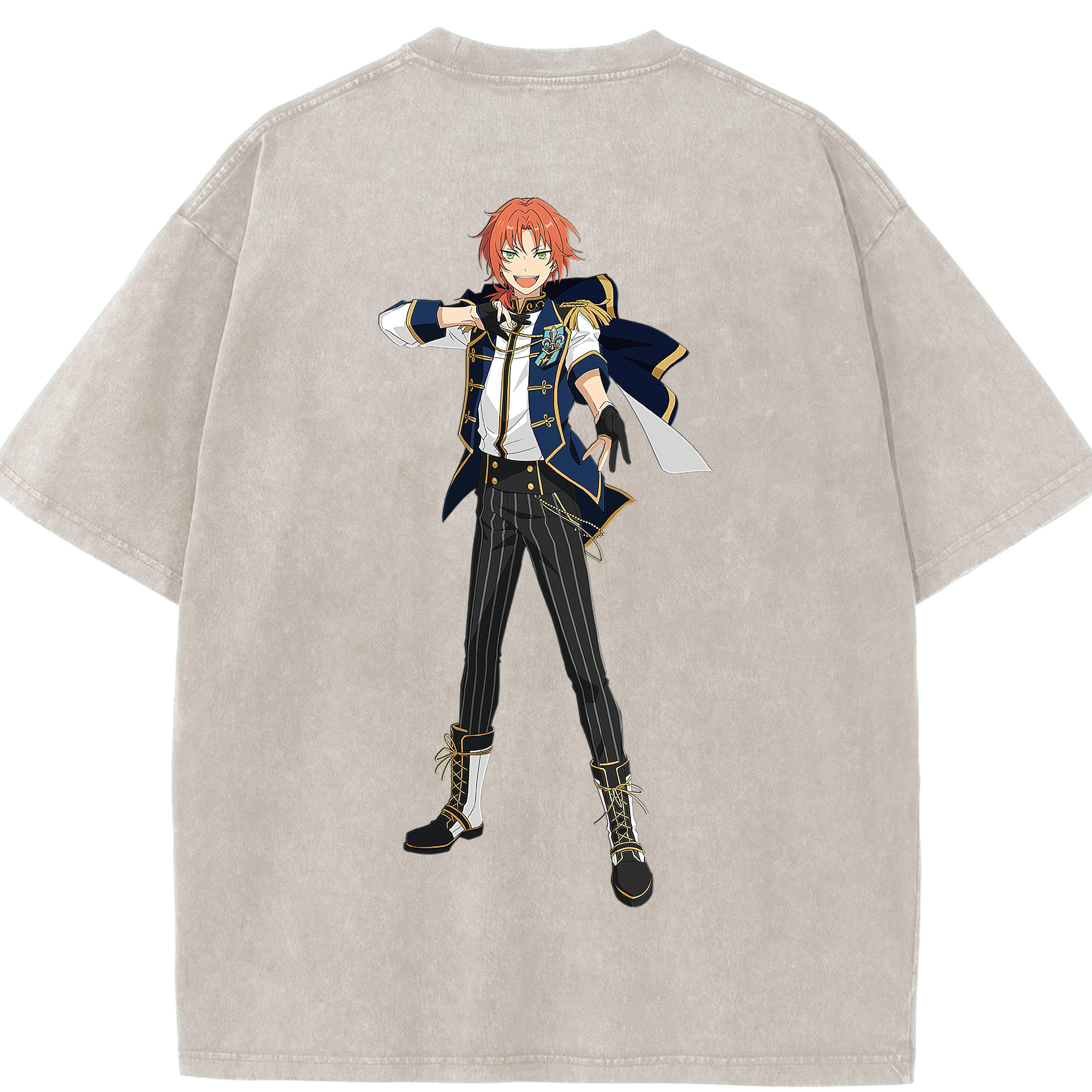 （画像用） あんさんぶるスターズ! Ensemble Stars 綿100% ヴィンテージ風 半袖Tシャツ（背面プリント）