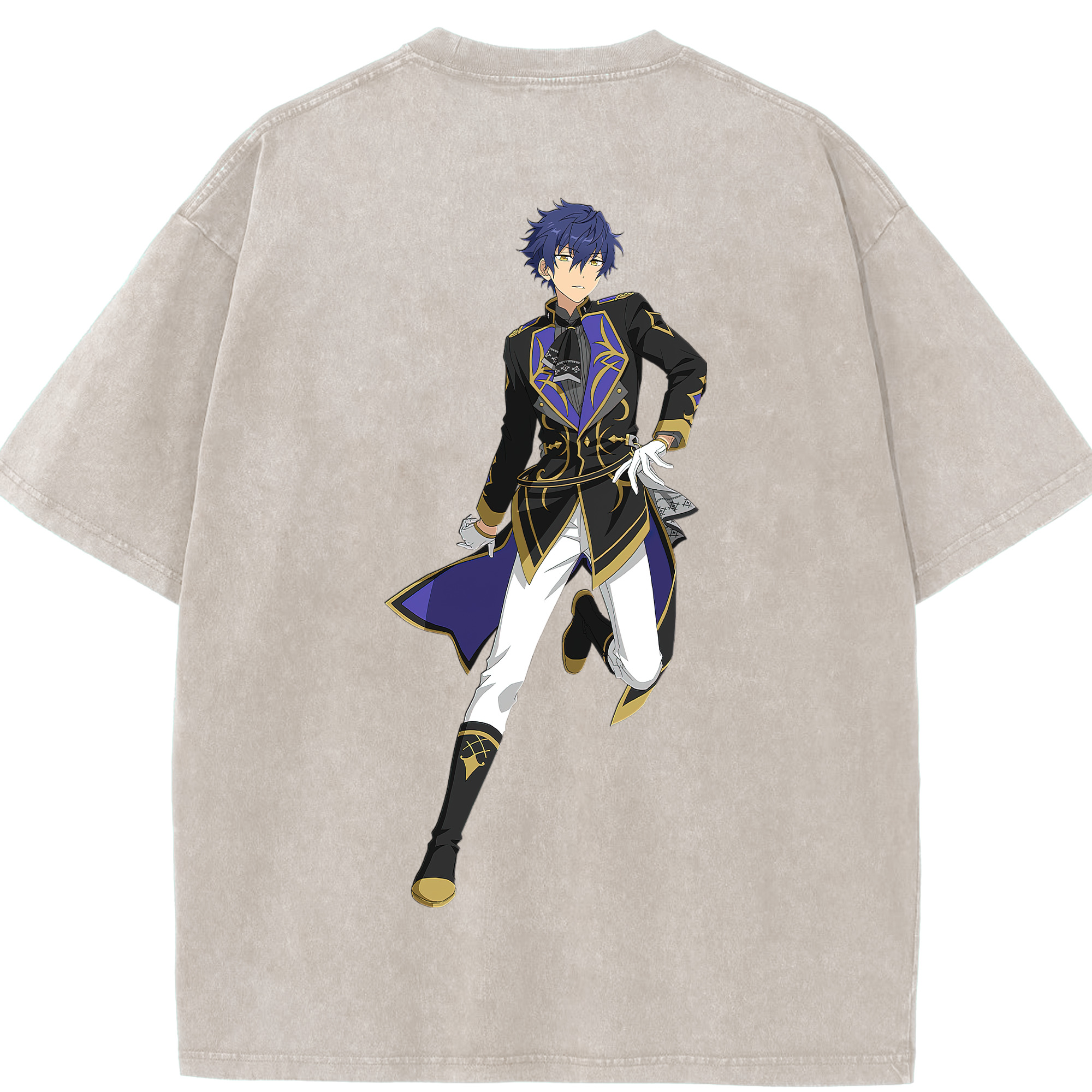 （画像用） あんさんぶるスターズ! Ensemble Stars 綿100% ヴィンテージ風 半袖Tシャツ（背面プリント）