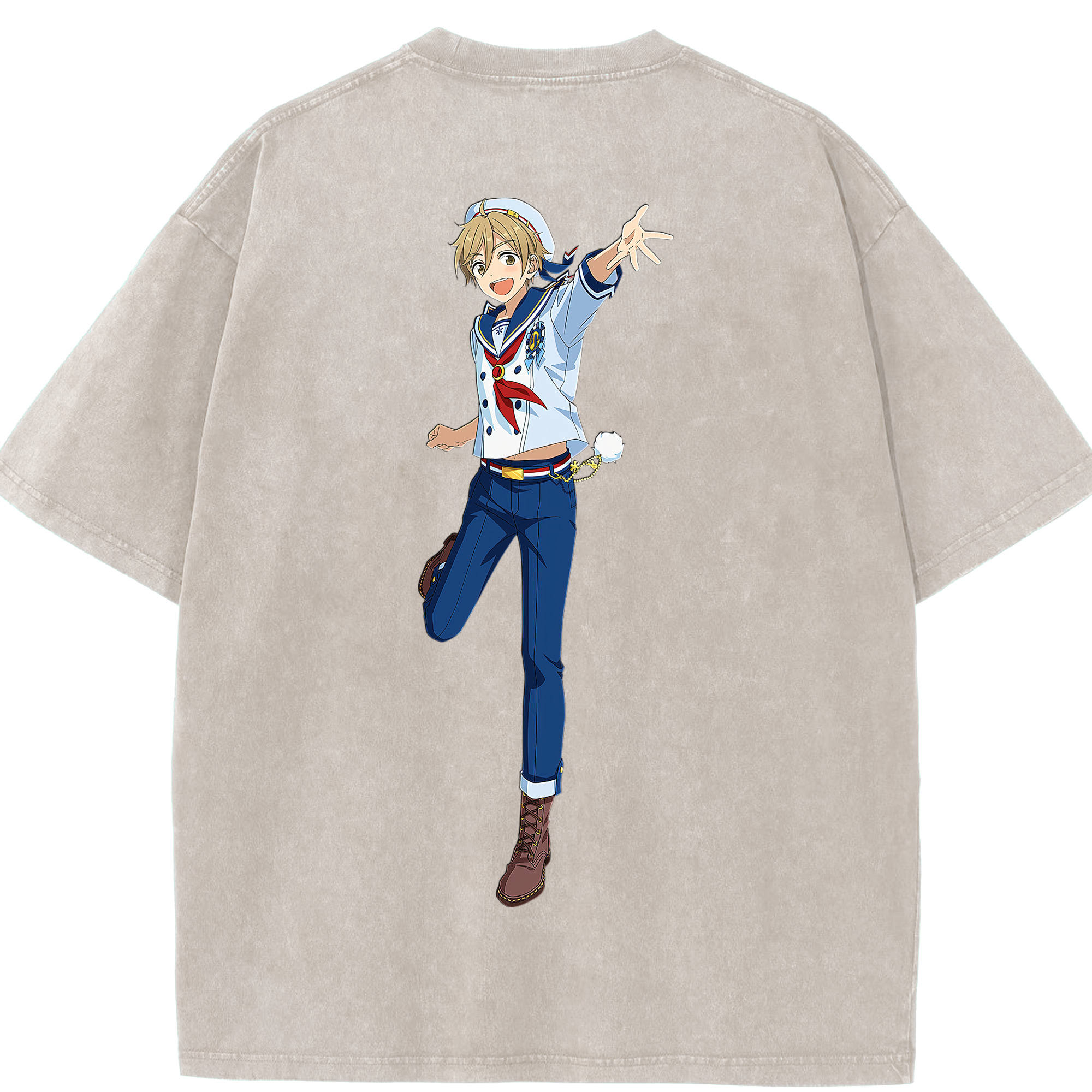 （画像用） あんさんぶるスターズ! Ensemble Stars 綿100% ヴィンテージ風 半袖Tシャツ（背面プリント）