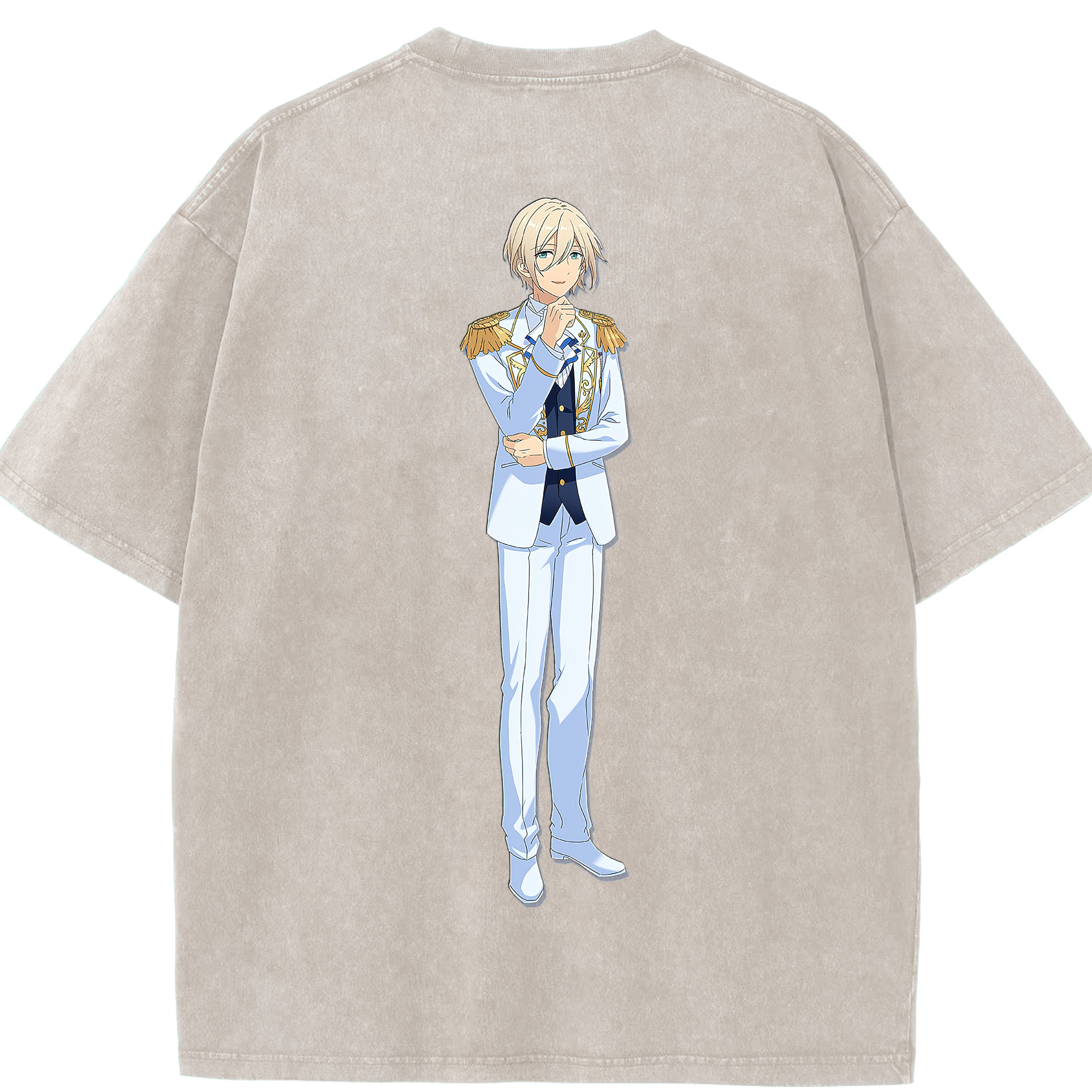 （画像用） あんさんぶるスターズ! Ensemble Stars 綿100% ヴィンテージ風 半袖Tシャツ（背面プリント）