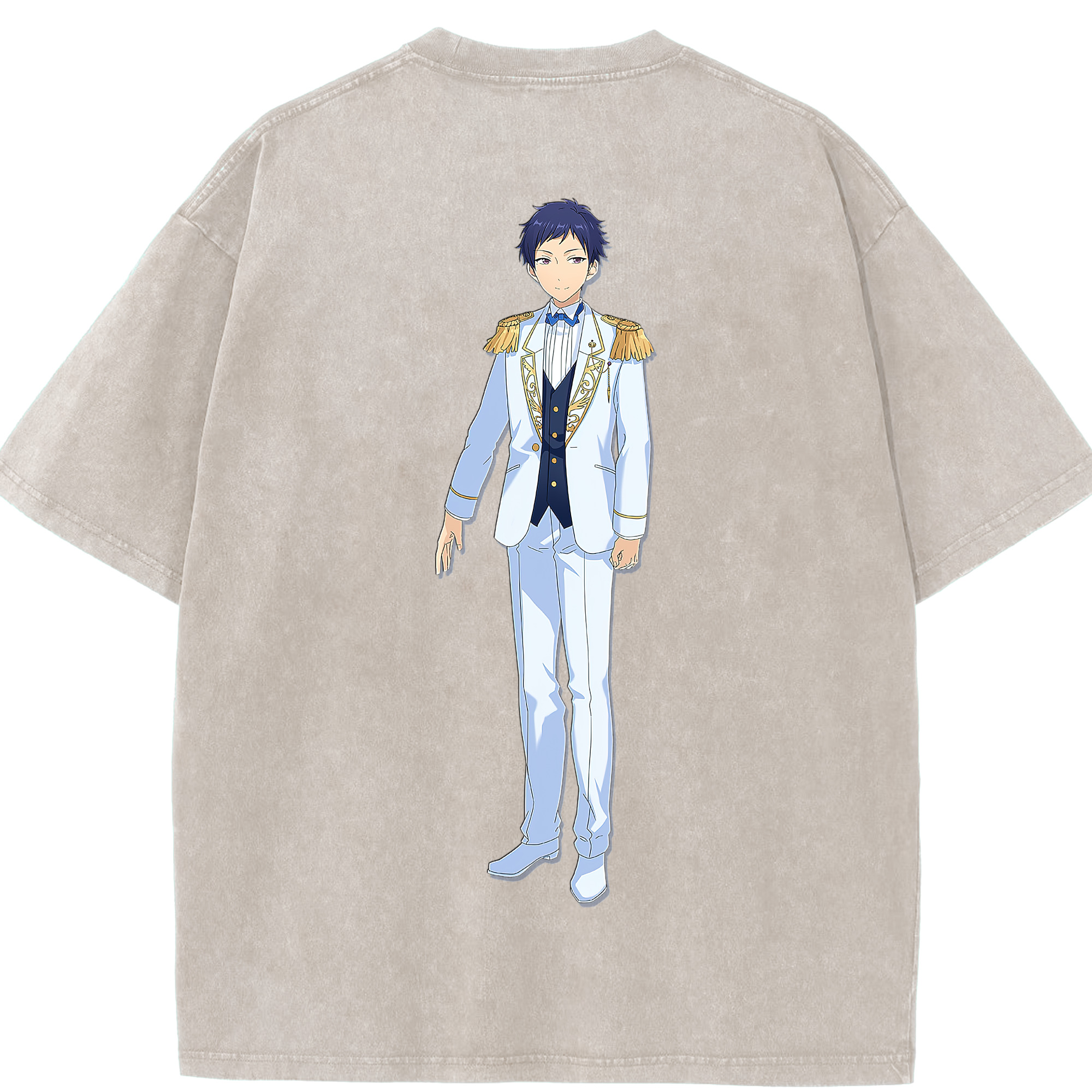 （画像用） あんさんぶるスターズ! Ensemble Stars 綿100% ヴィンテージ風 半袖Tシャツ（背面プリント）