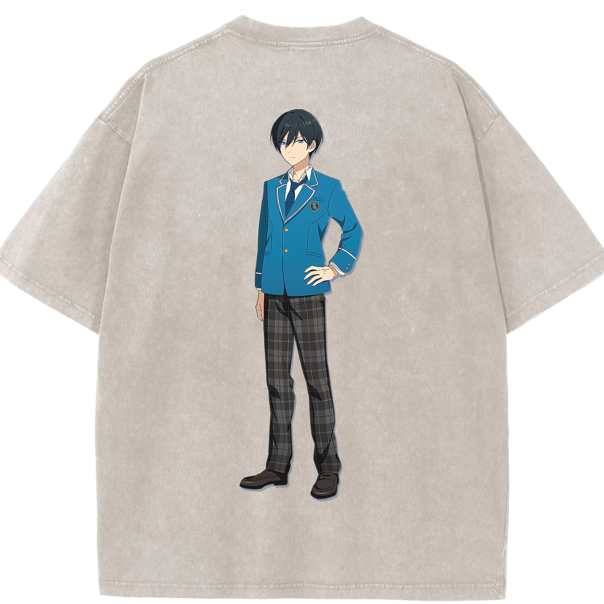 （画像用） あんさんぶるスターズ! Ensemble Stars 綿100% ヴィンテージ風 半袖Tシャツ（背面プリント）