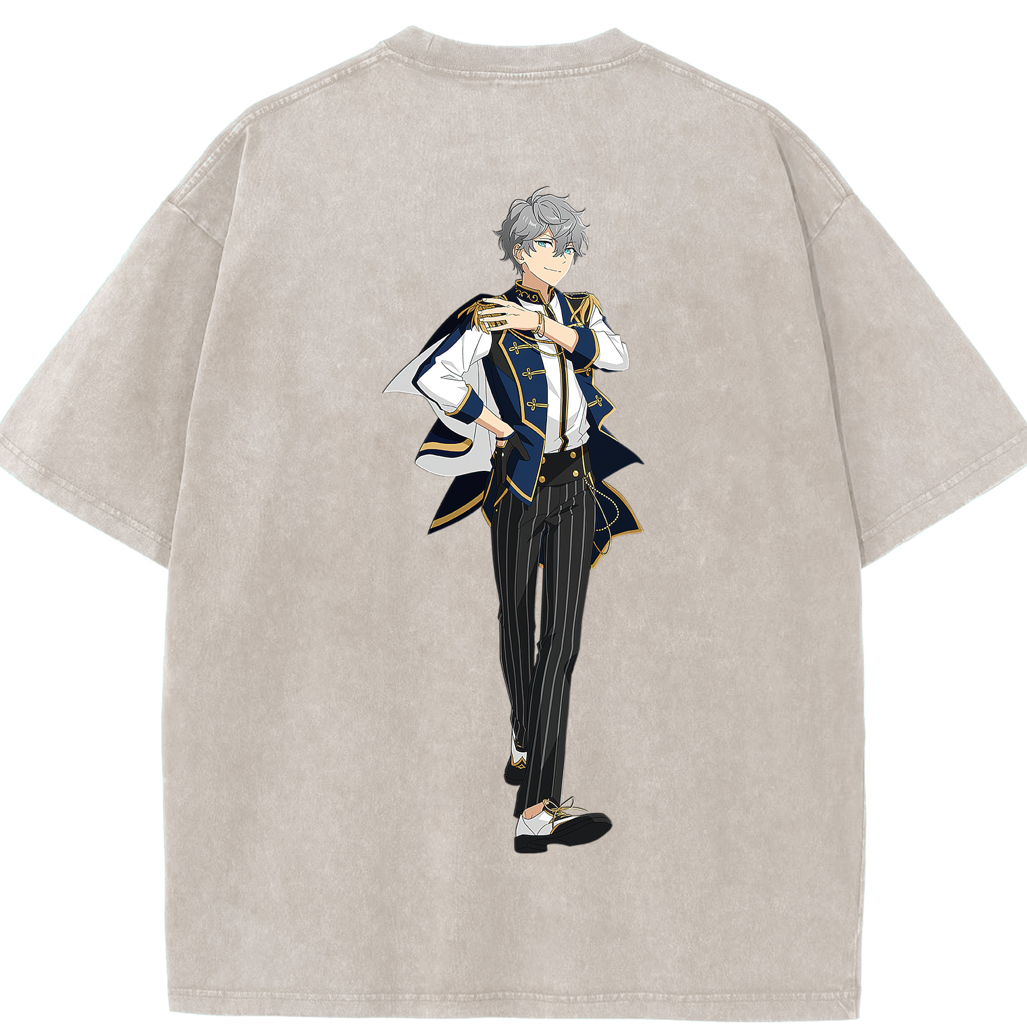 （画像用） あんさんぶるスターズ! Ensemble Stars 綿100% ヴィンテージ風 半袖Tシャツ（背面プリント）