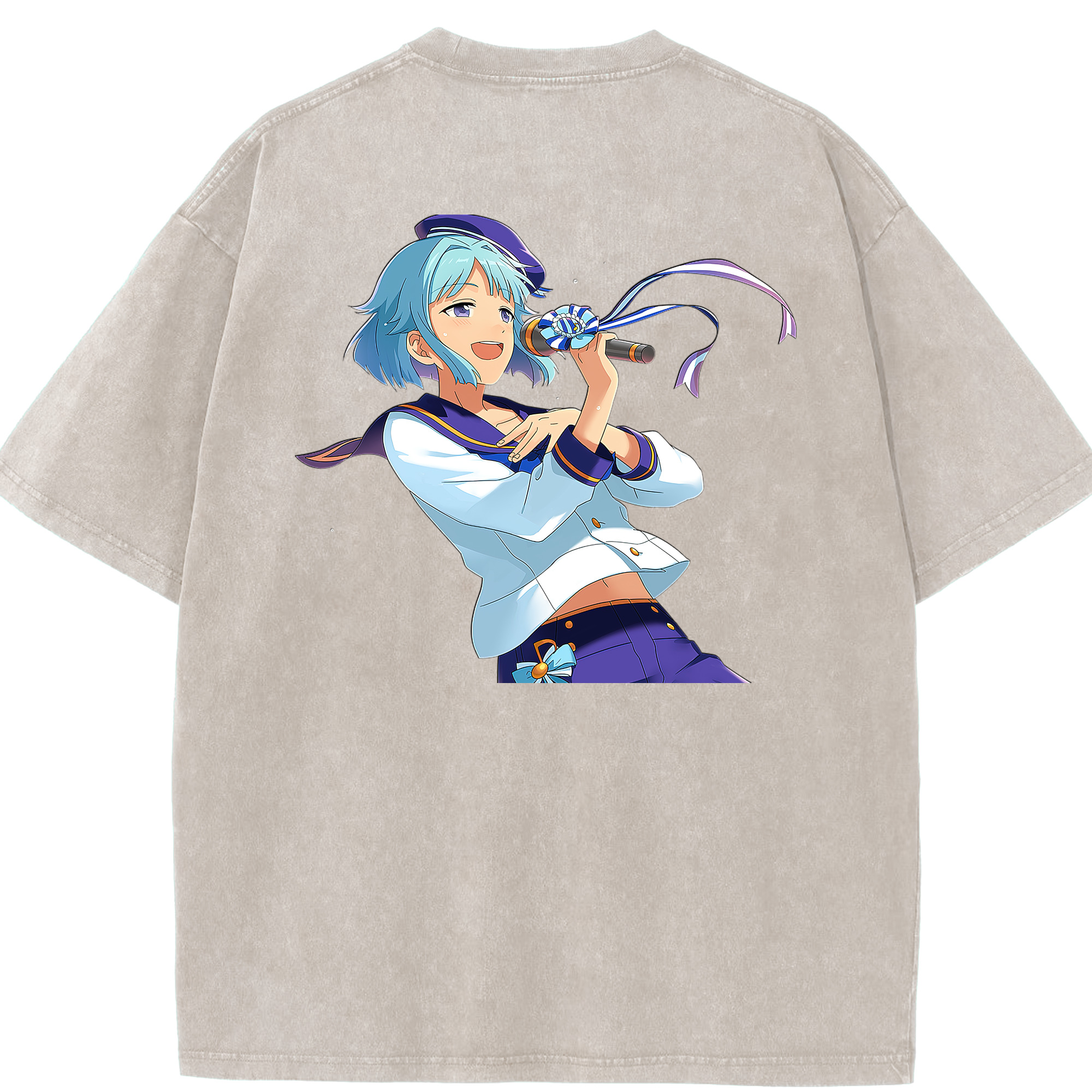 （画像用） あんさんぶるスターズ! Ensemble Stars 綿100% ヴィンテージ風 半袖Tシャツ（背面プリント）