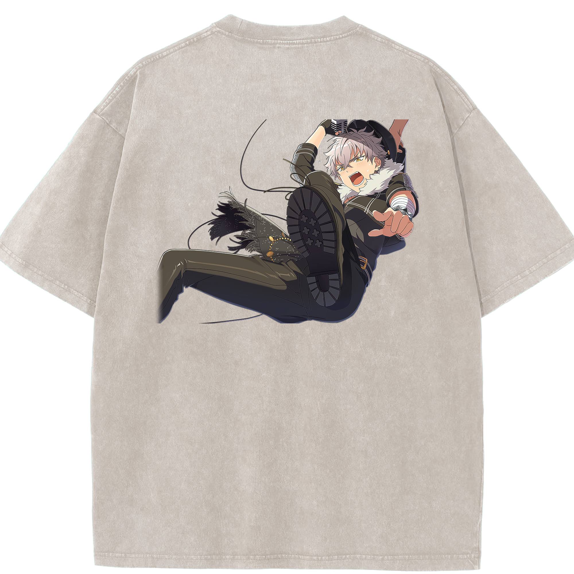 （画像用） あんさんぶるスターズ! Ensemble Stars 綿100% ヴィンテージ風 半袖Tシャツ（背面プリント）