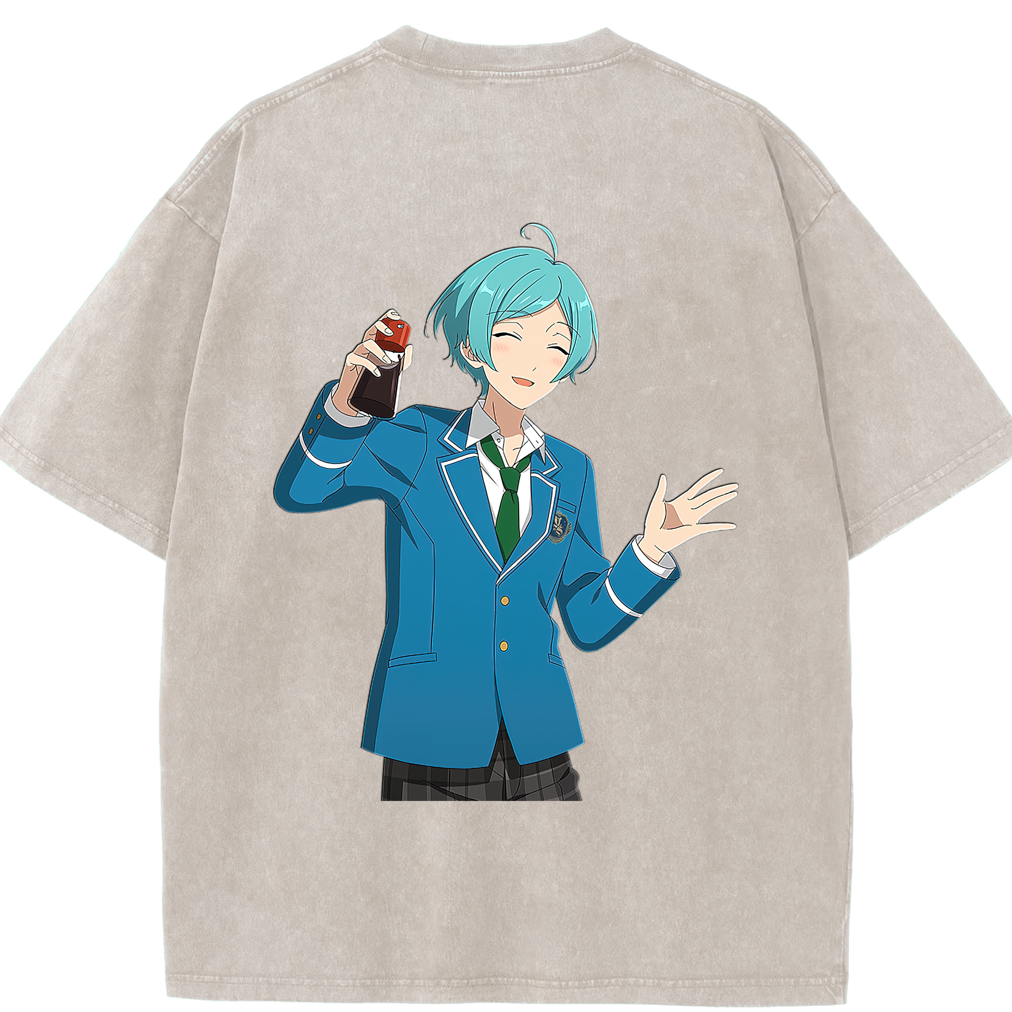 （画像用） あんさんぶるスターズ! Ensemble Stars 綿100% ヴィンテージ風 半袖Tシャツ（背面プリント）