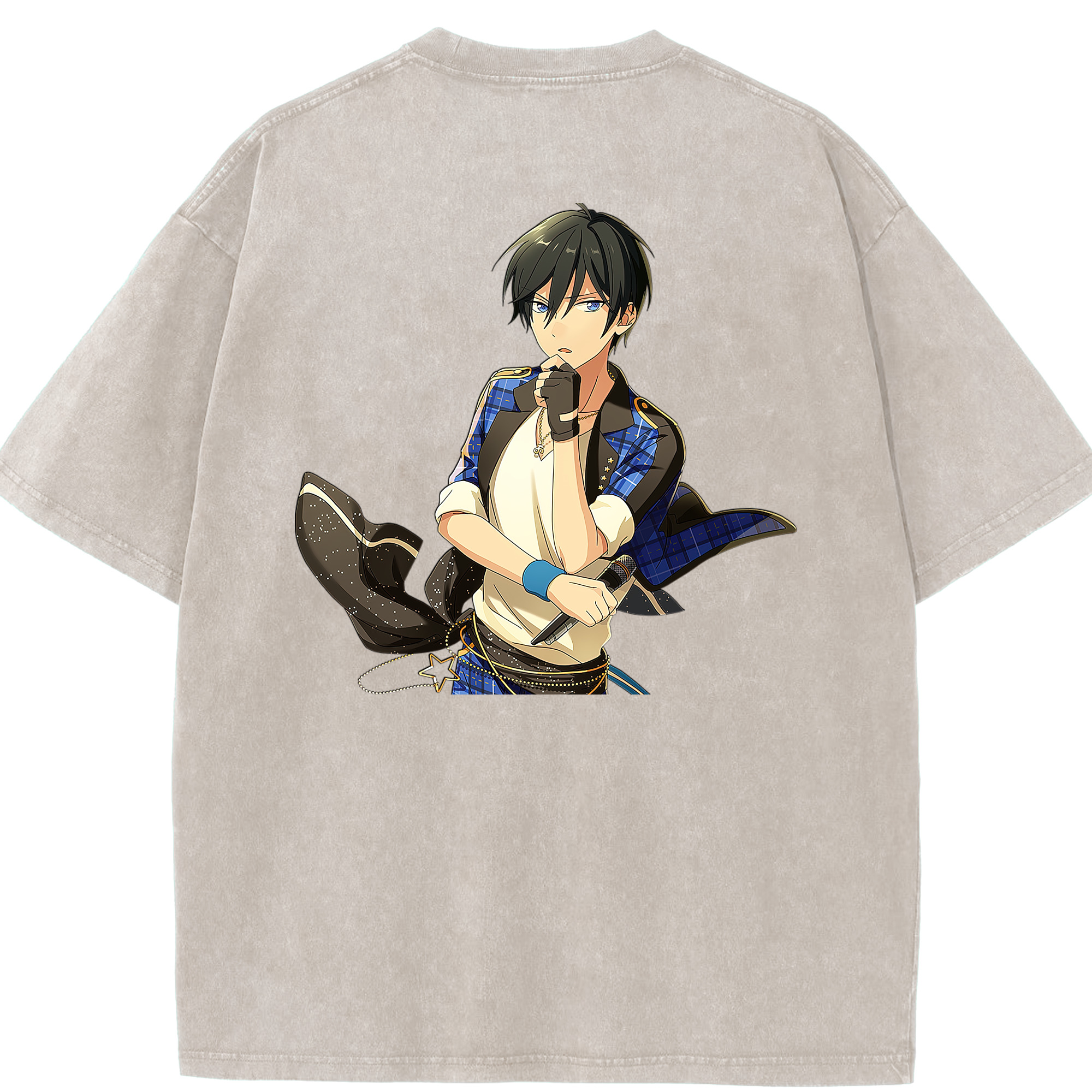 （画像用） あんさんぶるスターズ! Ensemble Stars 綿100% ヴィンテージ風 半袖Tシャツ（背面プリント）