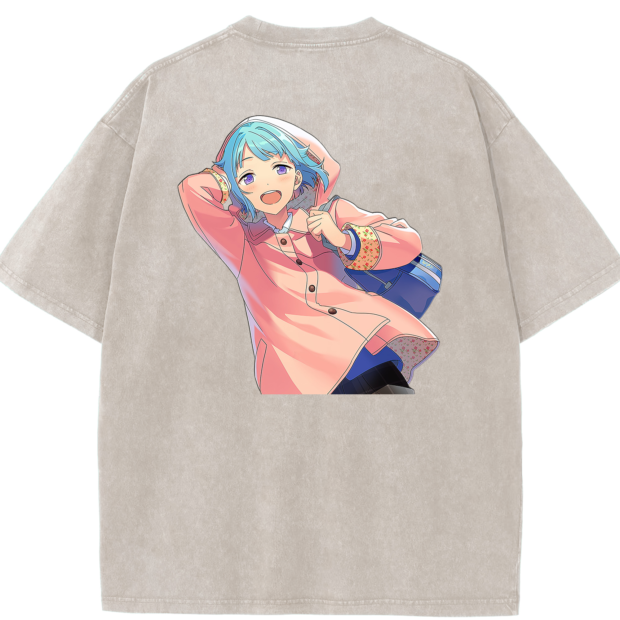 （画像用） あんさんぶるスターズ! Ensemble Stars 綿100% ヴィンテージ風 半袖Tシャツ（背面プリント）