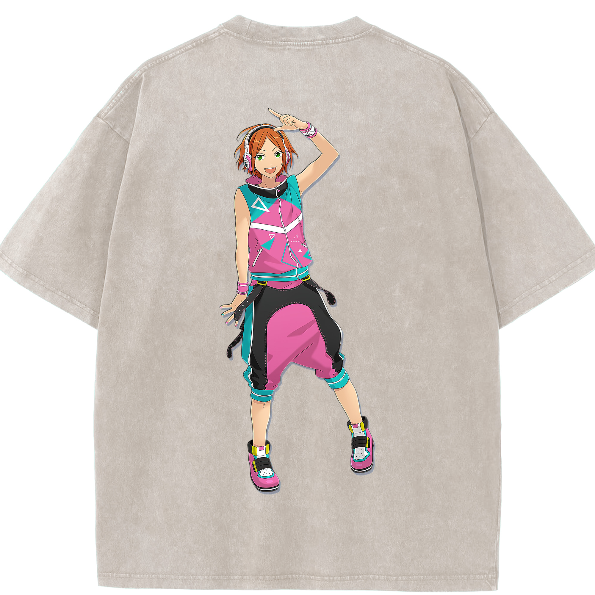 （画像用） あんさんぶるスターズ! Ensemble Stars 綿100% ヴィンテージ風 半袖Tシャツ（背面プリント）