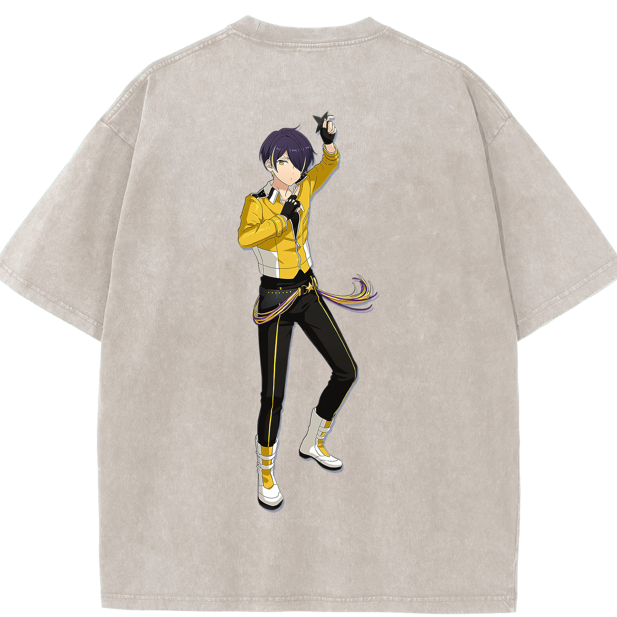 （画像用） あんさんぶるスターズ! Ensemble Stars 綿100% ヴィンテージ風 半袖Tシャツ（背面プリント）