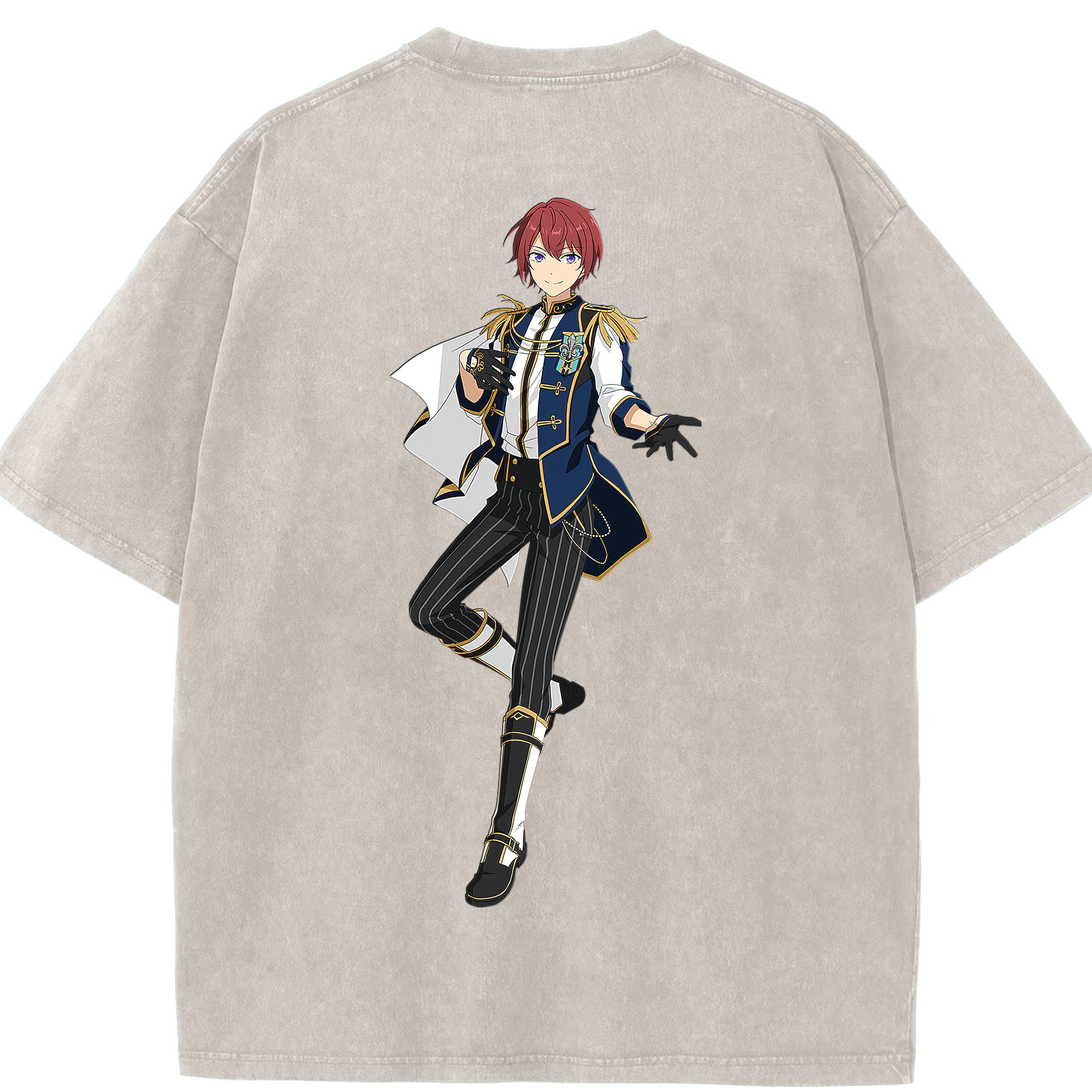 （画像用） あんさんぶるスターズ! Ensemble Stars 綿100% ヴィンテージ風 半袖Tシャツ（背面プリント）