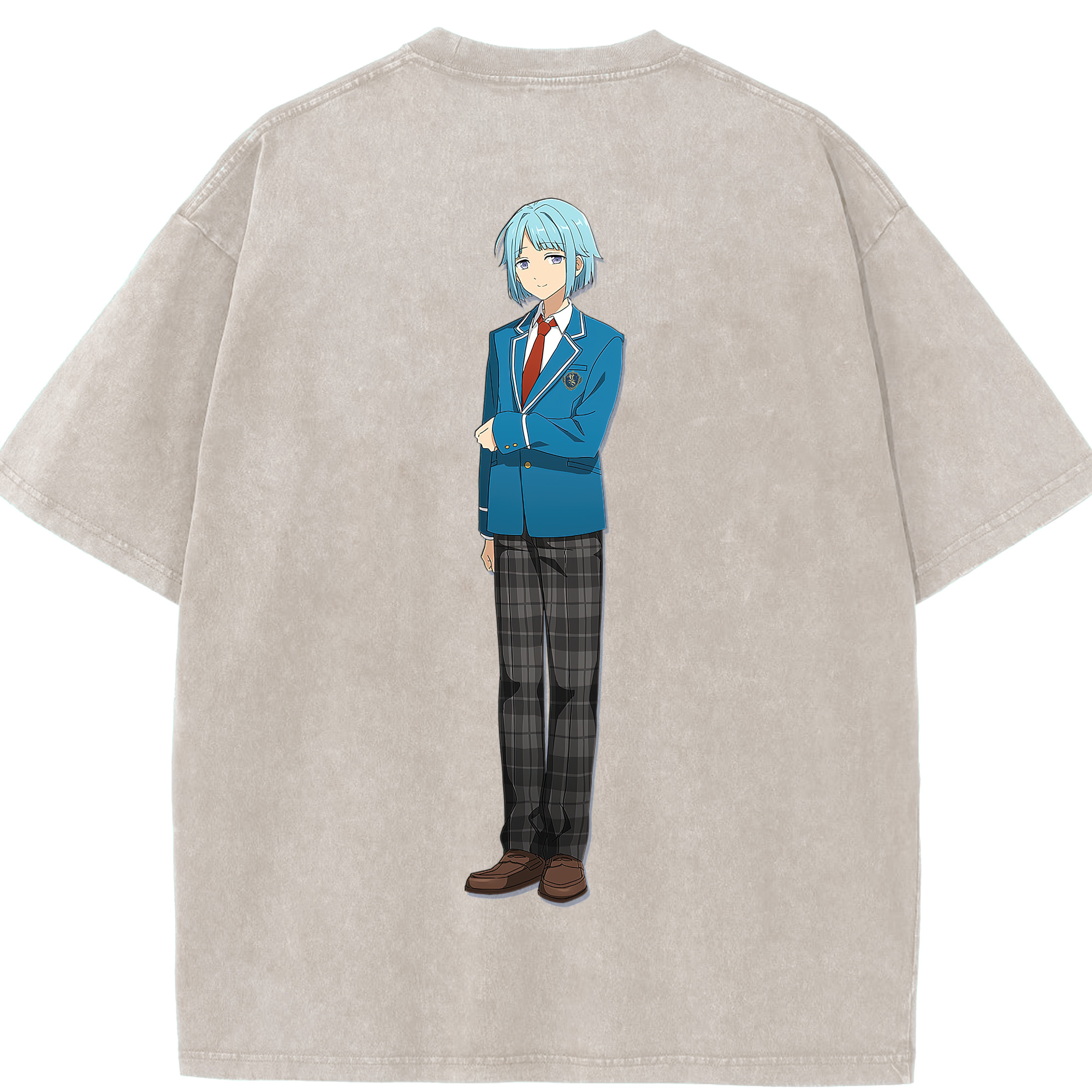 （画像用） あんさんぶるスターズ! Ensemble Stars 綿100% ヴィンテージ風 半袖Tシャツ（背面プリント）