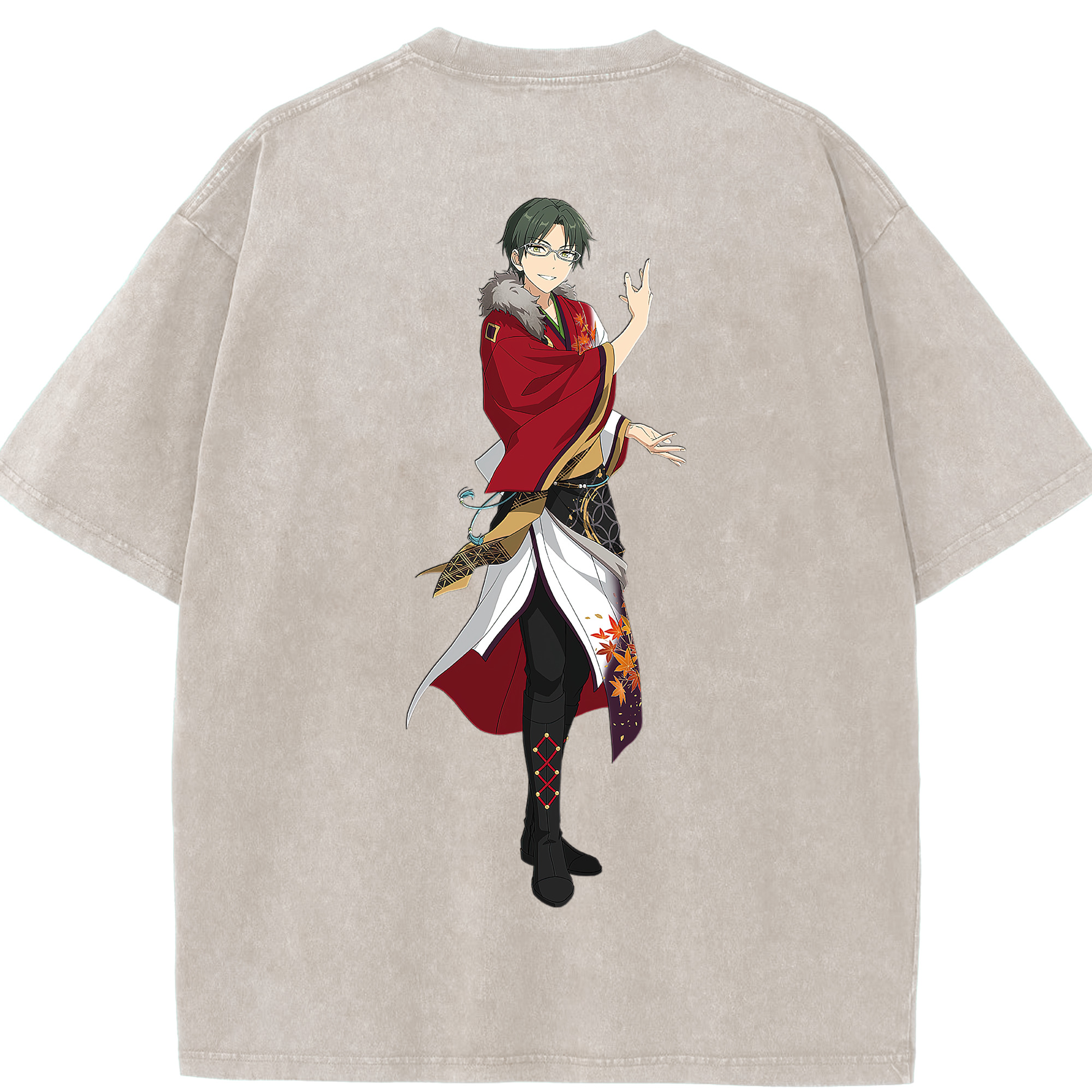 （画像用） あんさんぶるスターズ! Ensemble Stars 綿100% ヴィンテージ風 半袖Tシャツ（背面プリント）