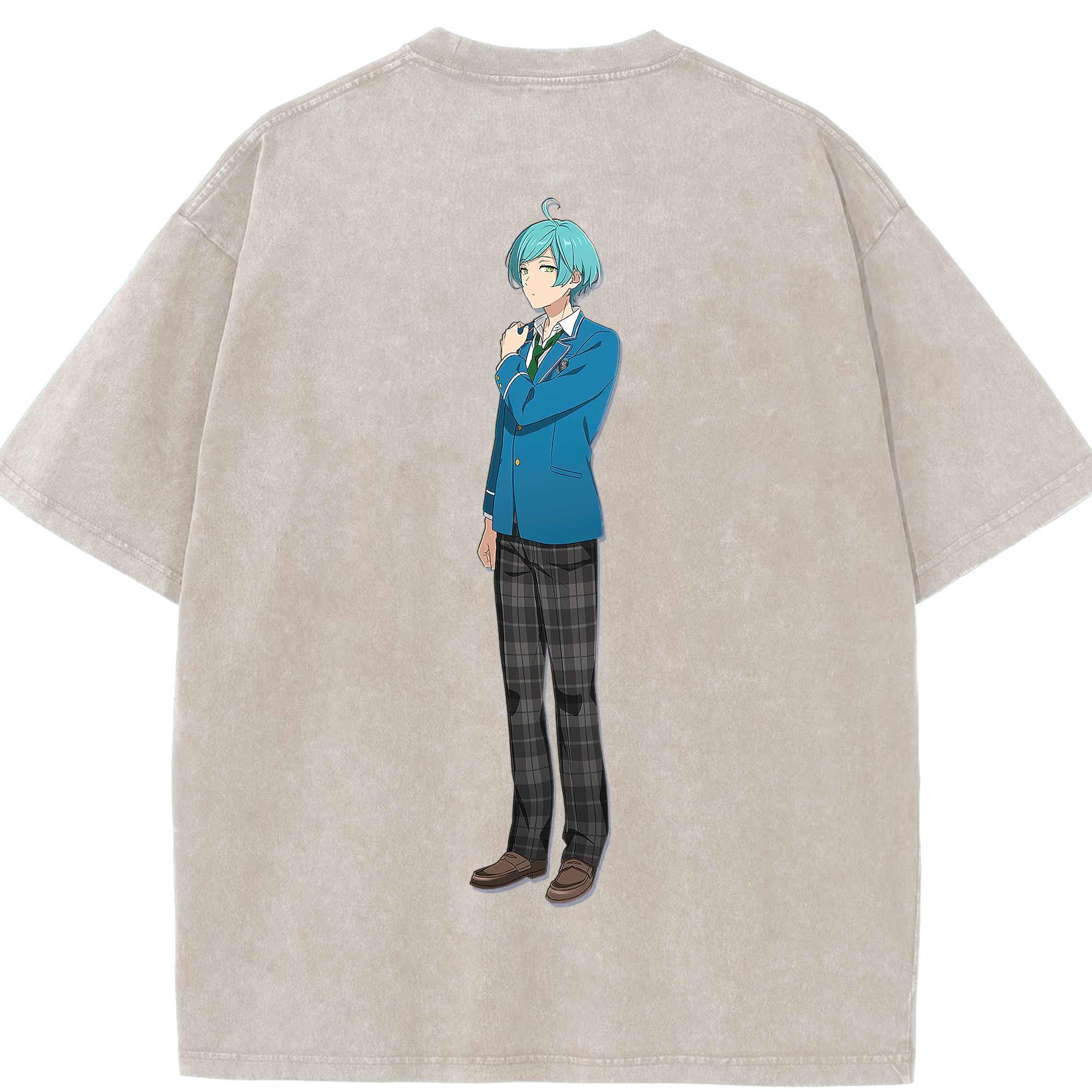 （画像用） あんさんぶるスターズ! Ensemble Stars 綿100% ヴィンテージ風 半袖Tシャツ（背面プリント）