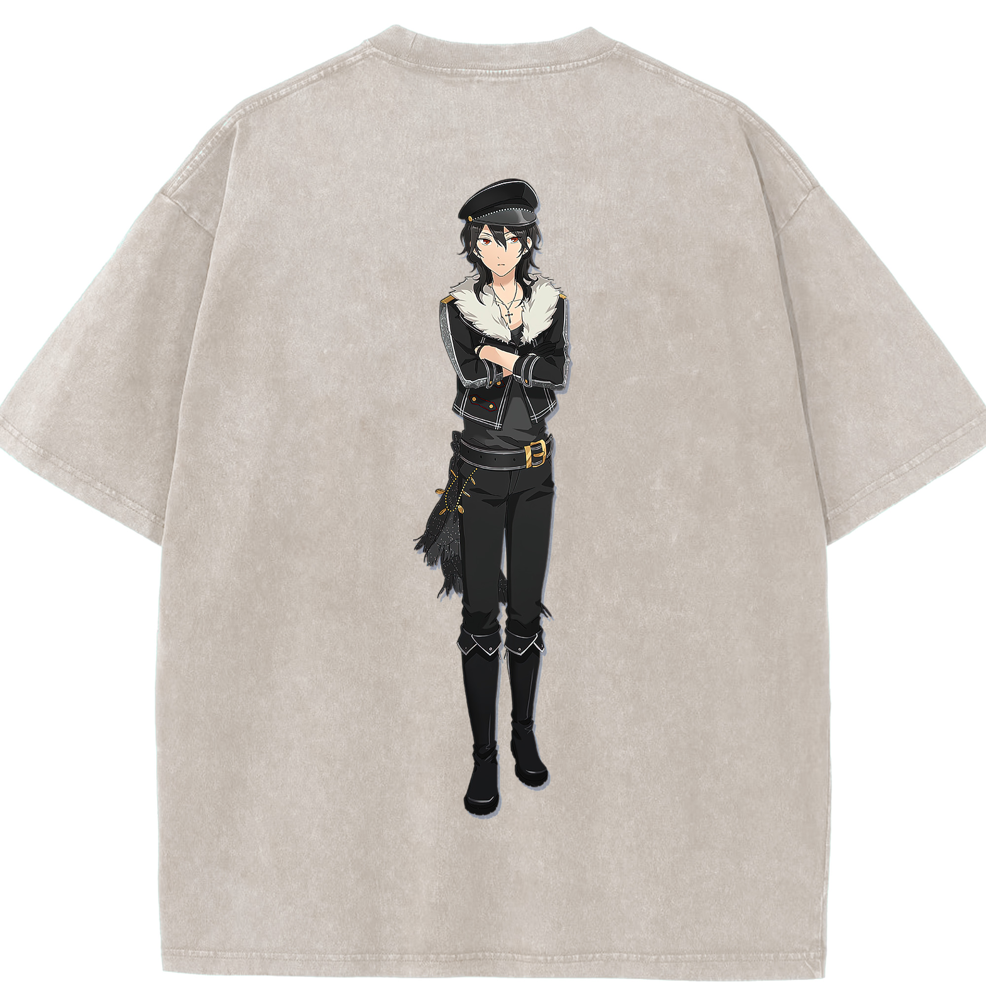 （画像用） あんさんぶるスターズ! Ensemble Stars 綿100% ヴィンテージ風 半袖Tシャツ（背面プリント）