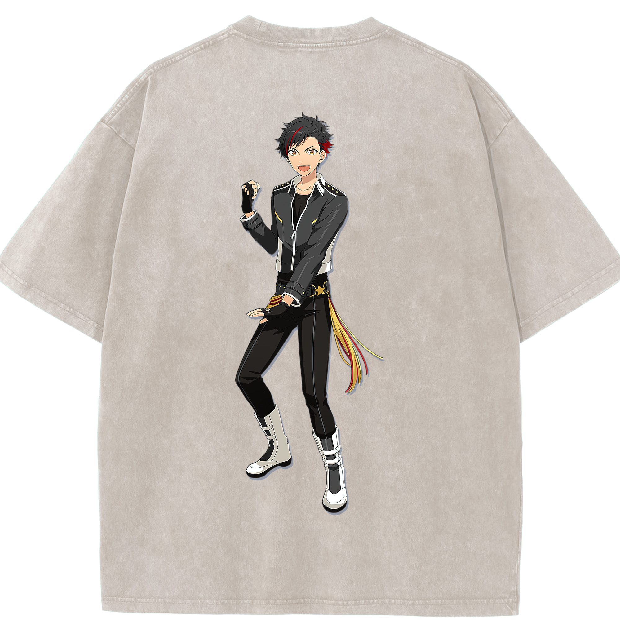 （画像用） あんさんぶるスターズ! Ensemble Stars 綿100% ヴィンテージ風 半袖Tシャツ（背面プリント）