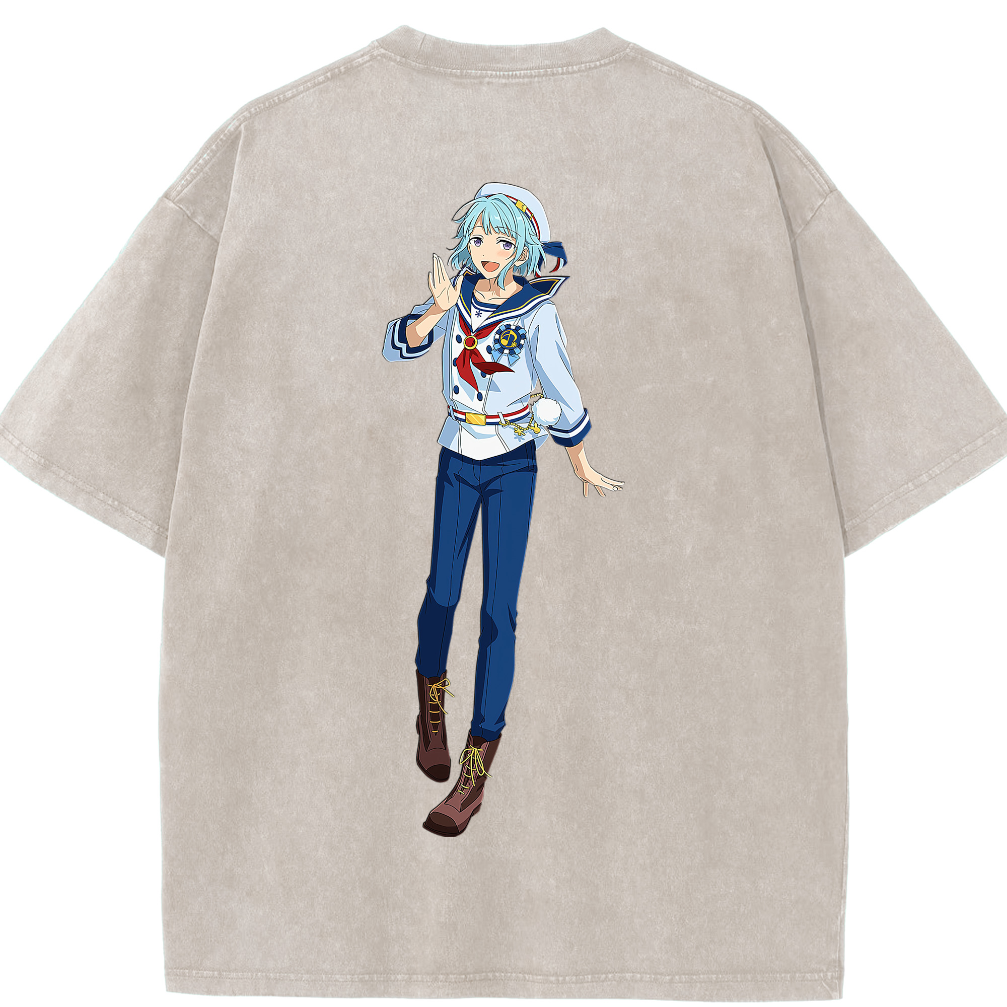 （画像用） あんさんぶるスターズ! Ensemble Stars 綿100% ヴィンテージ風 半袖Tシャツ（背面プリント）