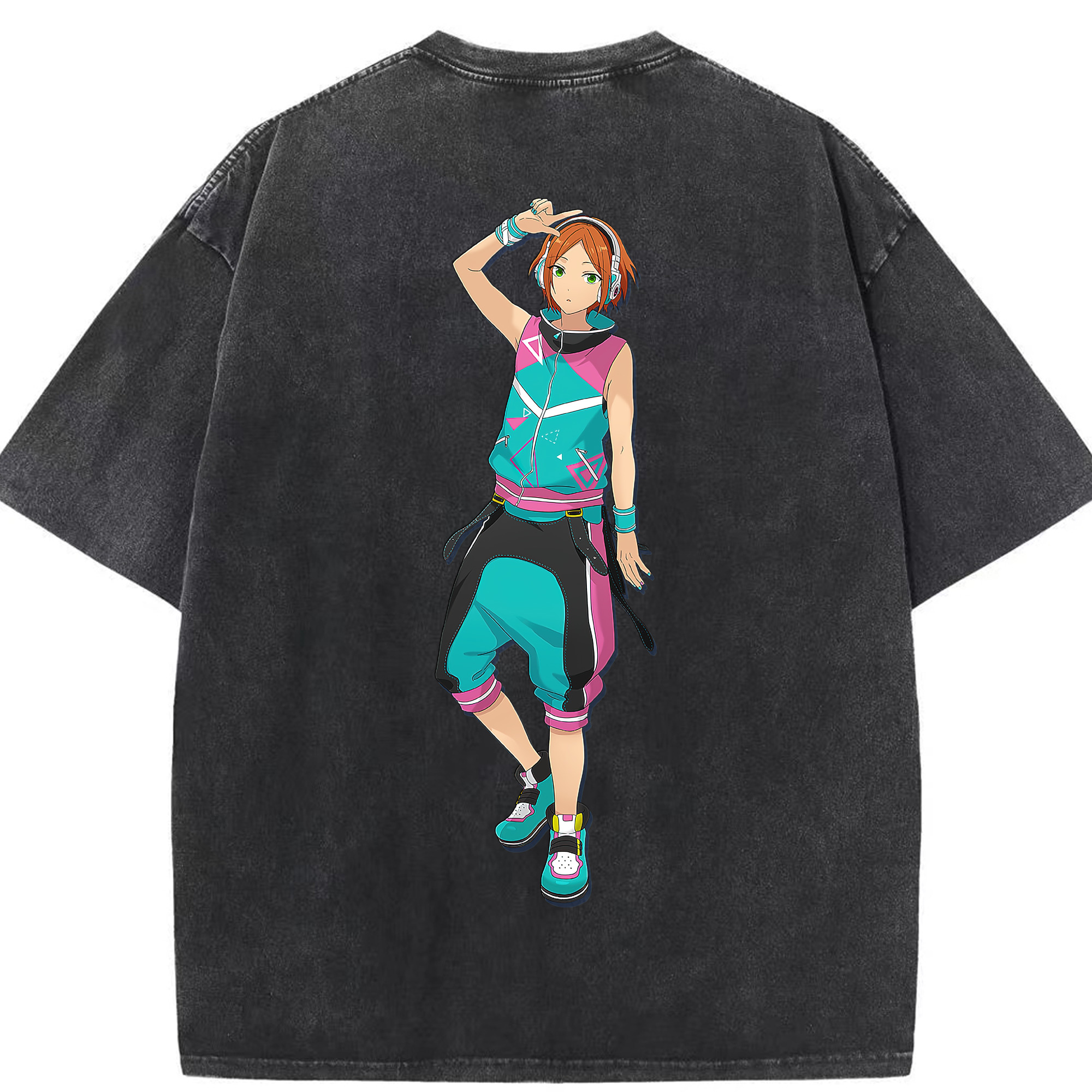 （画像用） あんさんぶるスターズ! Ensemble Stars 綿100% ヴィンテージ風 半袖Tシャツ（背面プリント）