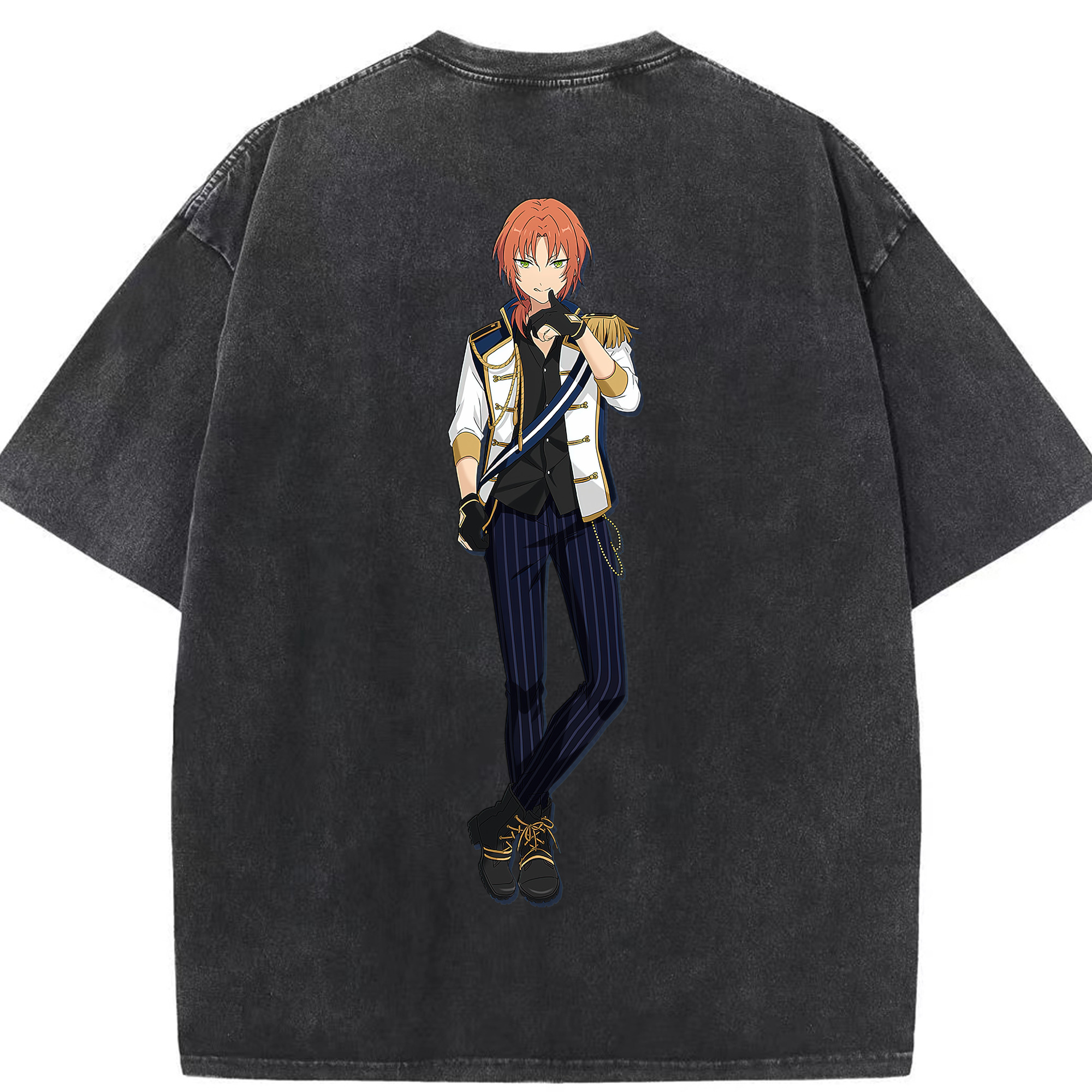 （画像用） あんさんぶるスターズ! Ensemble Stars 綿100% ヴィンテージ風 半袖Tシャツ（背面プリント）