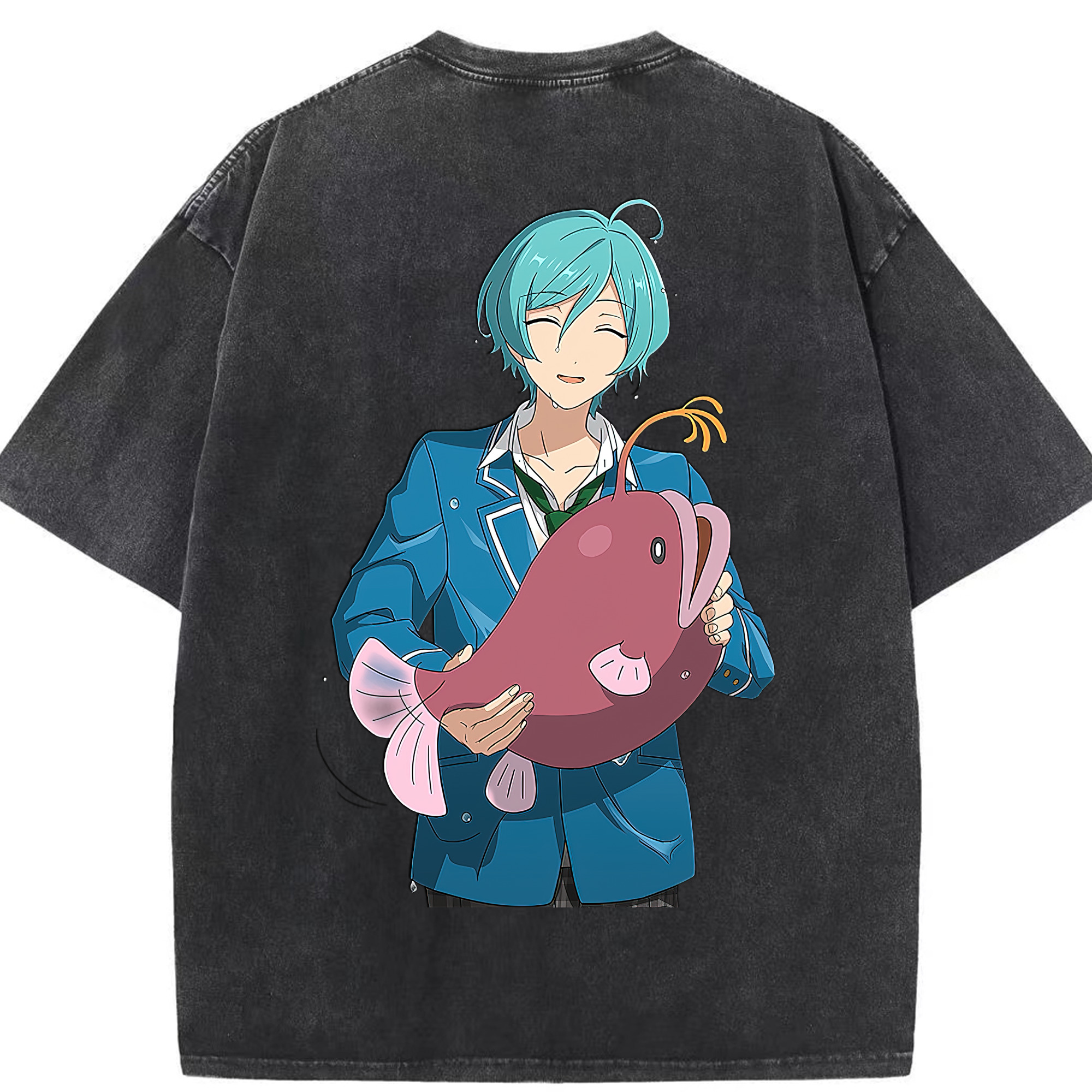 （画像用） あんさんぶるスターズ! Ensemble Stars 綿100% ヴィンテージ風 半袖Tシャツ（背面プリント）