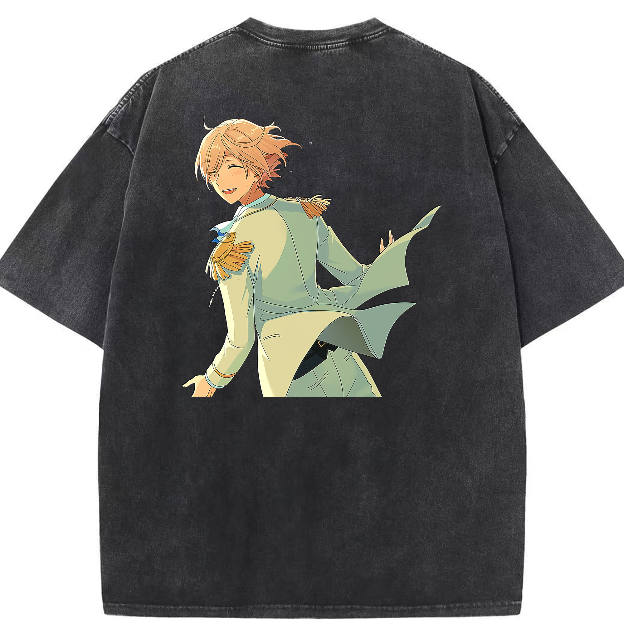 （画像用） あんさんぶるスターズ! Ensemble Stars 綿100% ヴィンテージ風 半袖Tシャツ（背面プリント）