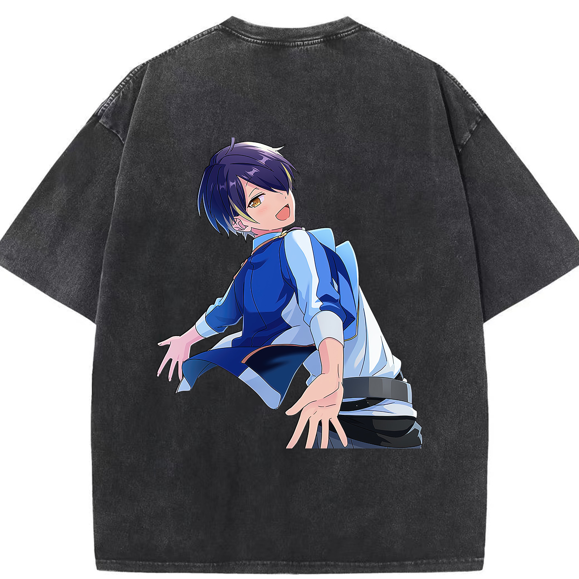 （画像用） あんさんぶるスターズ! Ensemble Stars 綿100% ヴィンテージ風 半袖Tシャツ（背面プリント）