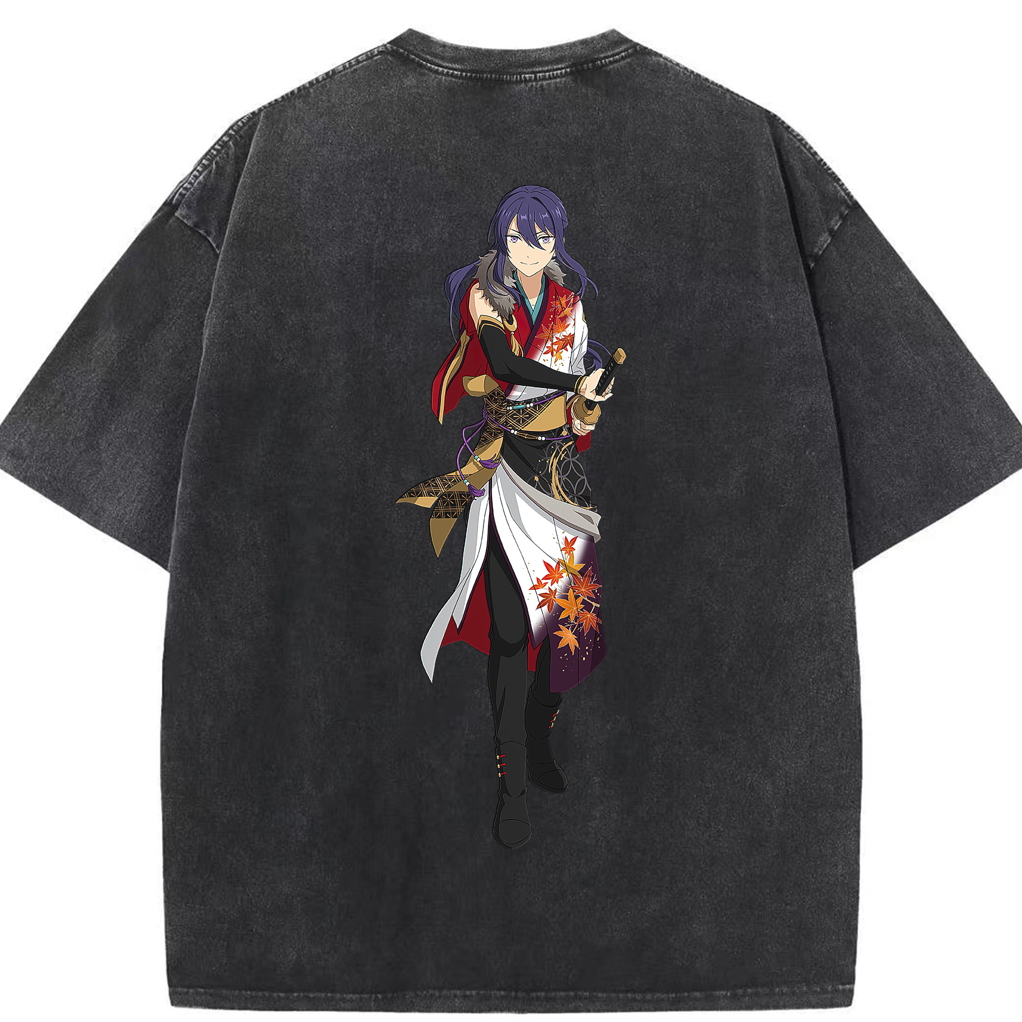 （画像用） あんさんぶるスターズ! Ensemble Stars 綿100% ヴィンテージ風 半袖Tシャツ（背面プリント）
