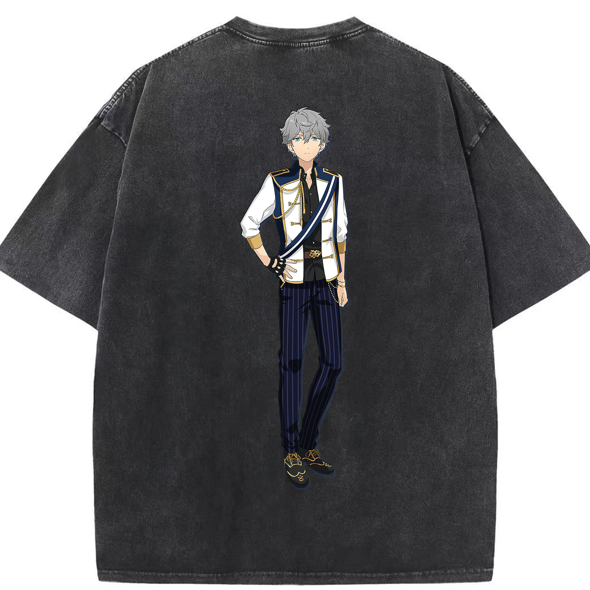 （画像用） あんさんぶるスターズ! Ensemble Stars 綿100% ヴィンテージ風 半袖Tシャツ（背面プリント）