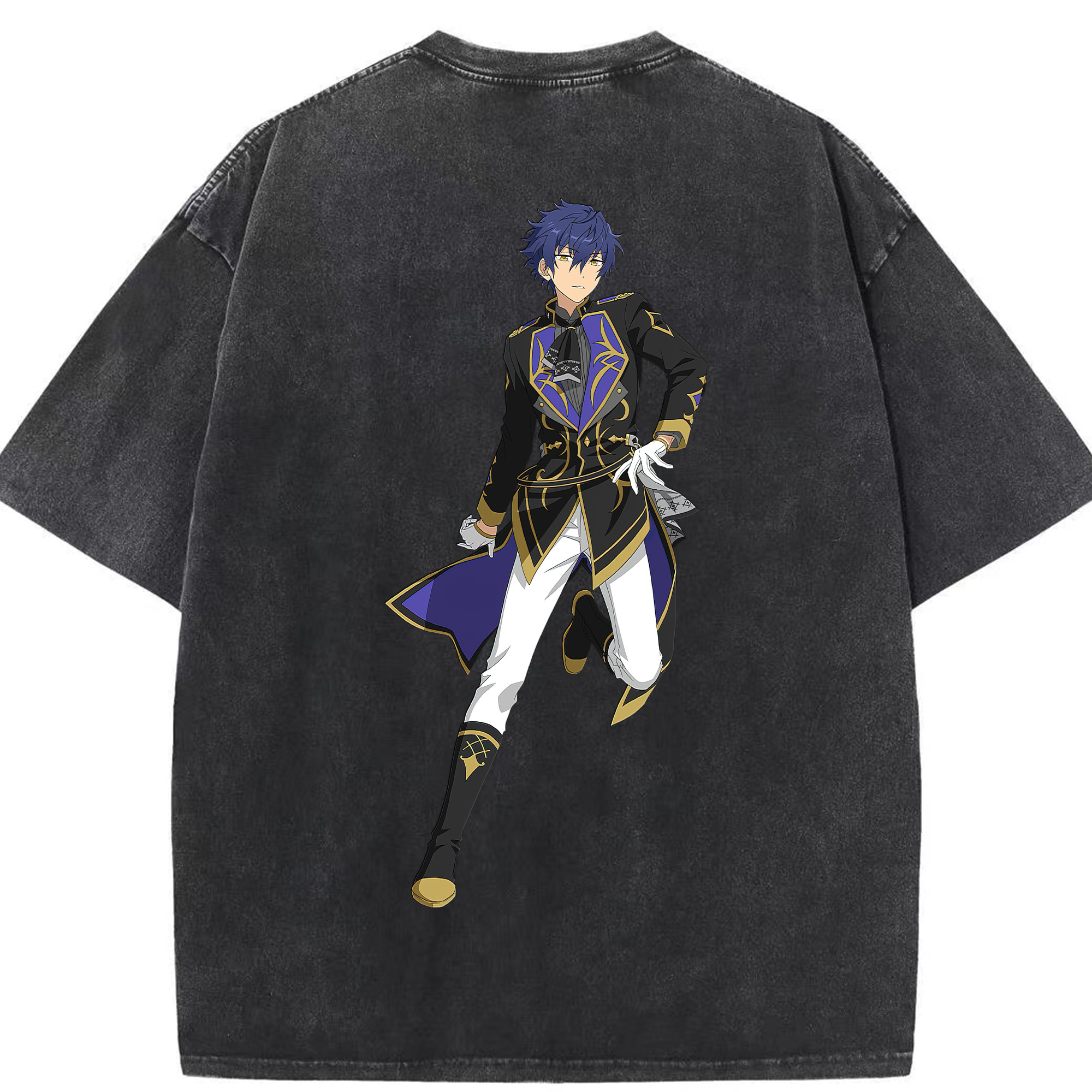 （画像用） あんさんぶるスターズ! Ensemble Stars 綿100% ヴィンテージ風 半袖Tシャツ（背面プリント）