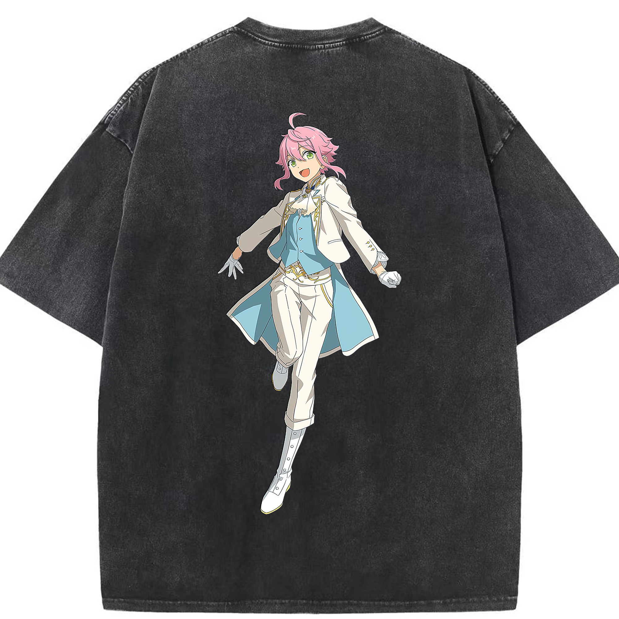 （画像用） あんさんぶるスターズ! Ensemble Stars 綿100% ヴィンテージ風 半袖Tシャツ（背面プリント）